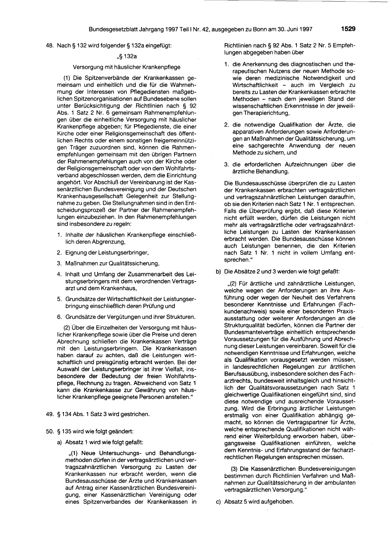 BGBl. 1997, Seite 1529 — Originalseite als Abbildung