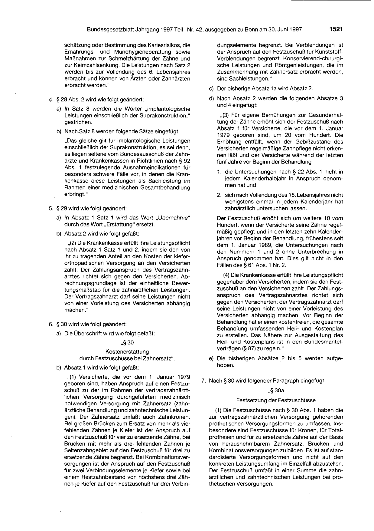 BGBl. 1997, Seite 1521 — Originalseite als Abbildung
