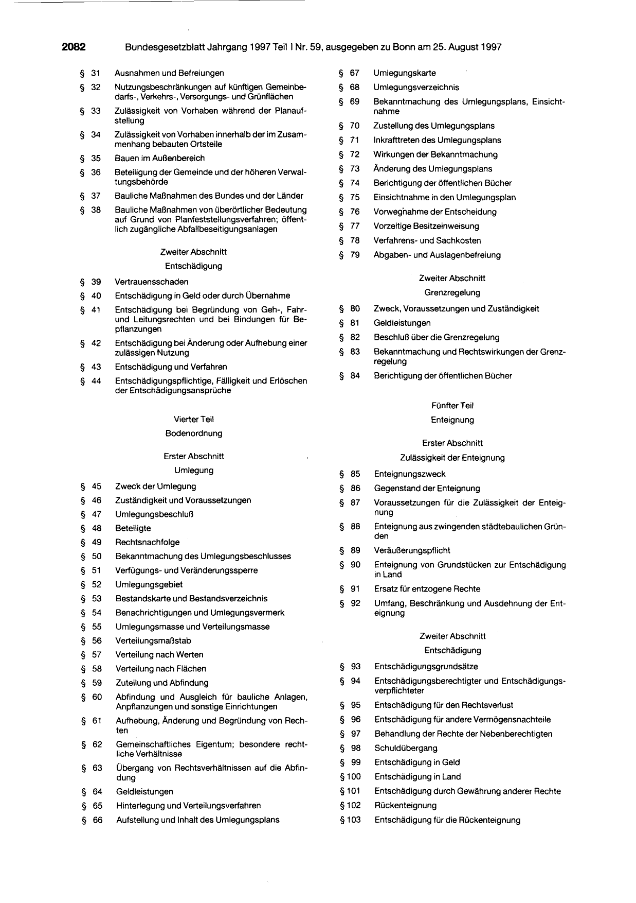 BGBl. 1997, Seite 2082 — Originalseite als Abbildung