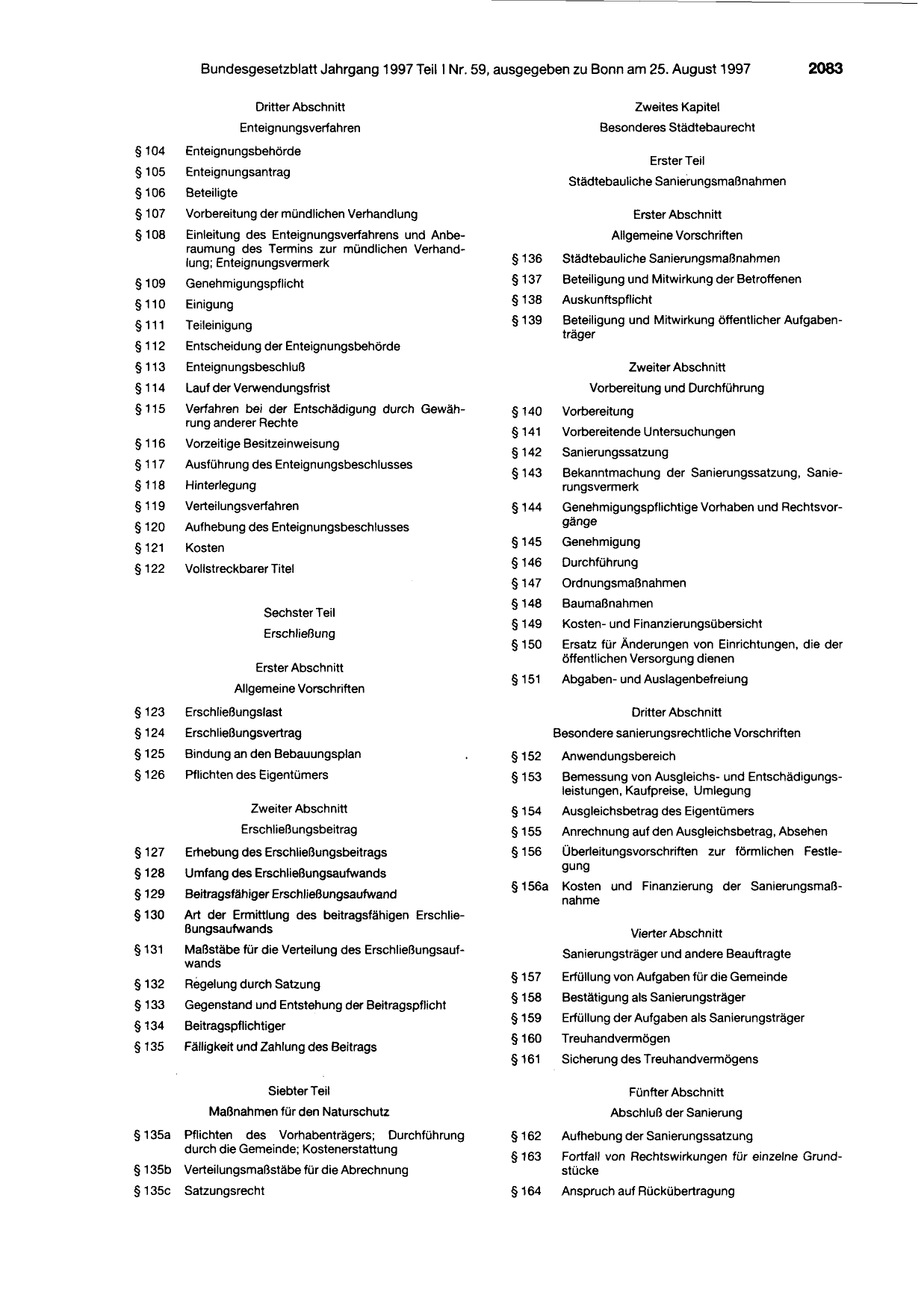 BGBl. 1997, Seite 2083 — Originalseite als Abbildung