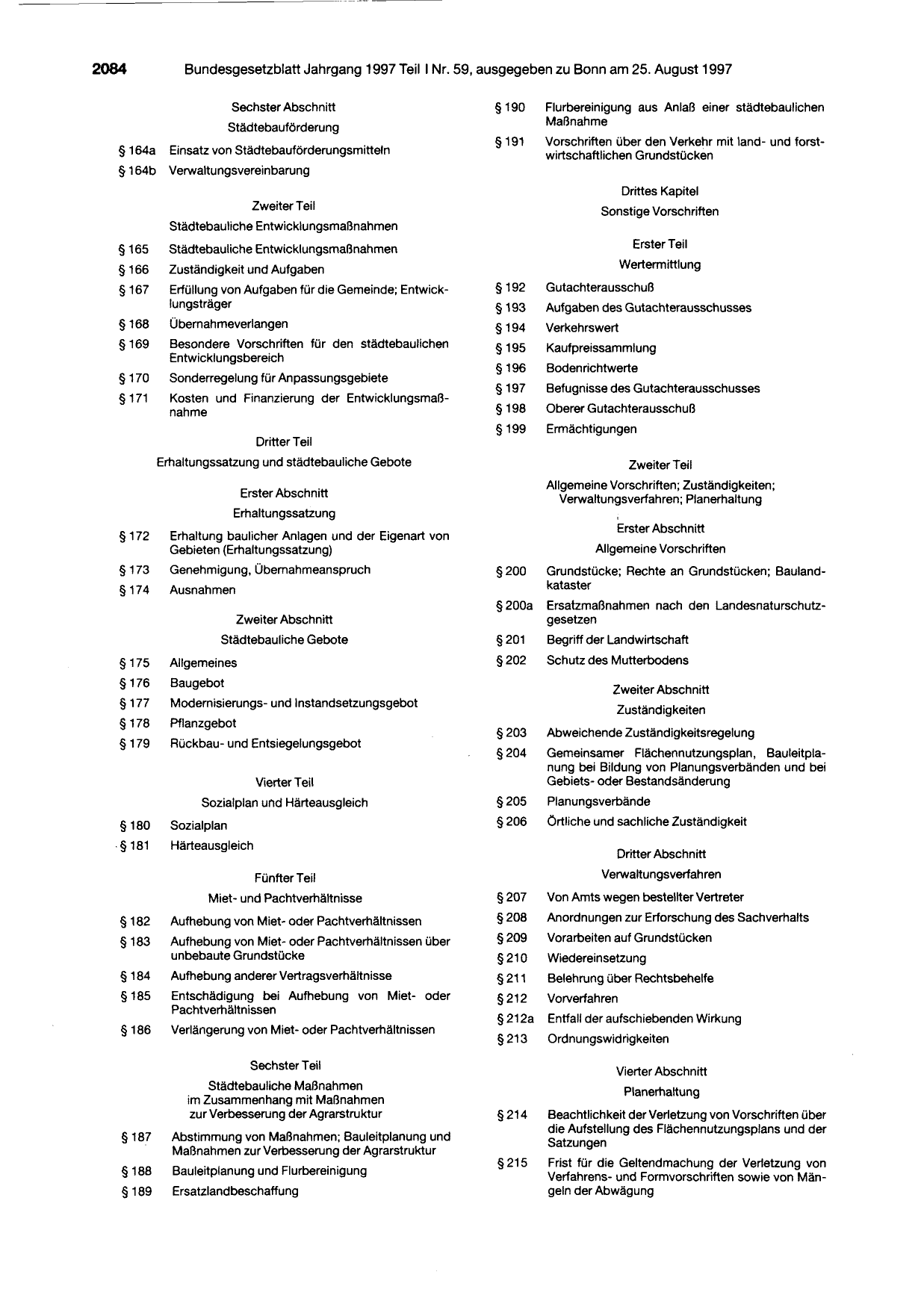 BGBl. 1997, Seite 2084 — Originalseite als Abbildung