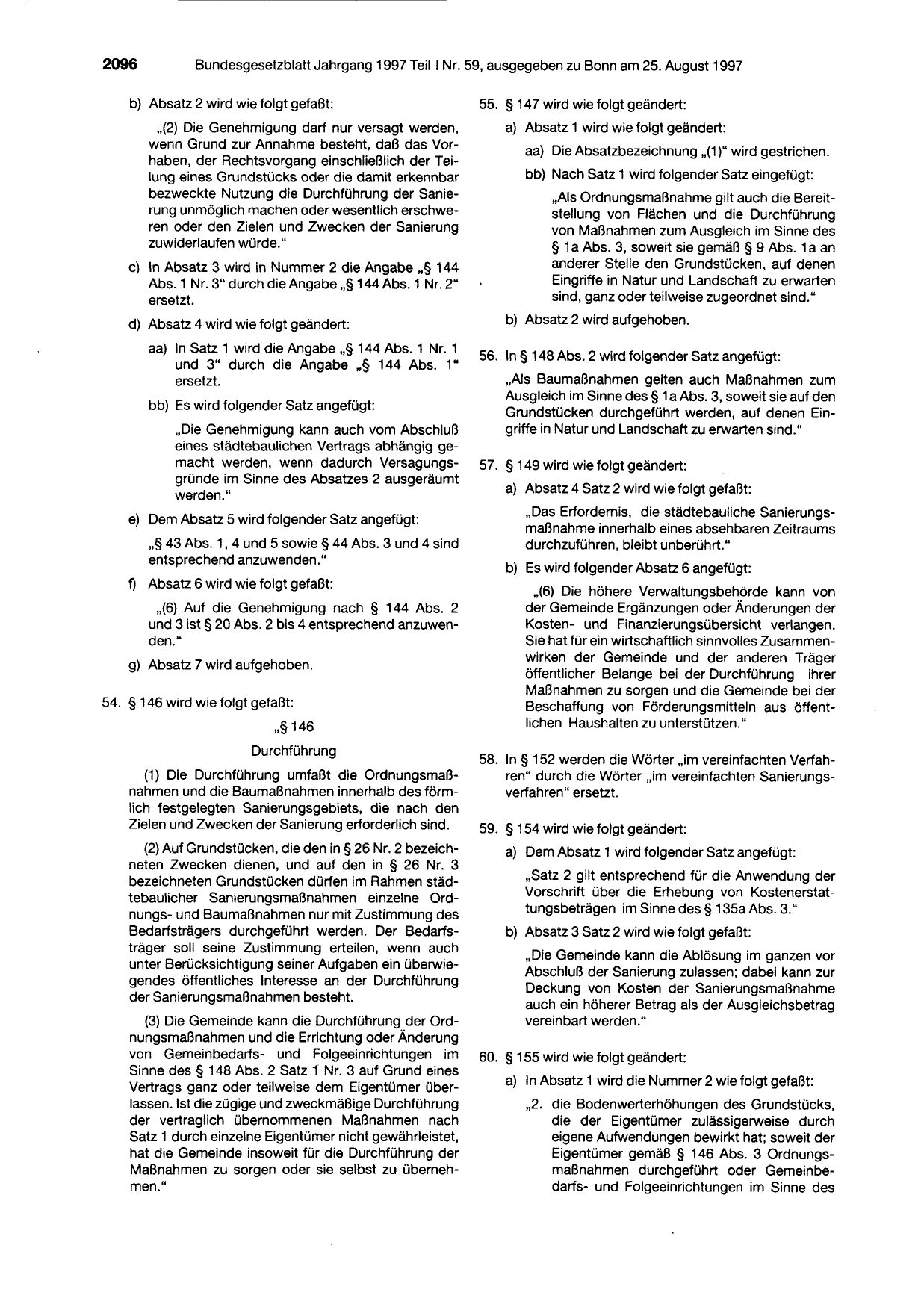 BGBl. 1997, Seite 2096 — Originalseite als Abbildung