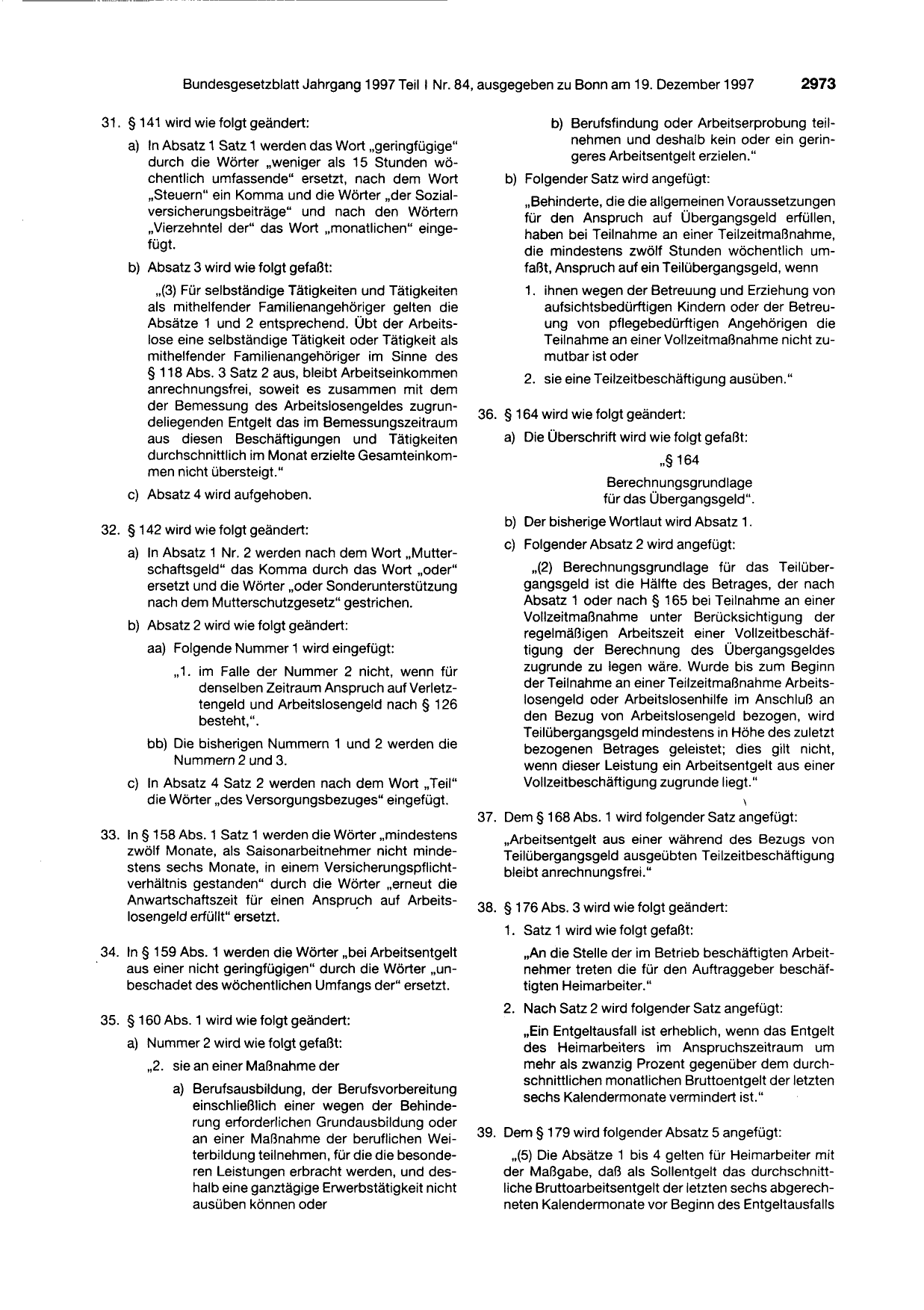 BGBl. 1997, Seite 2973 — Originalseite als Abbildung