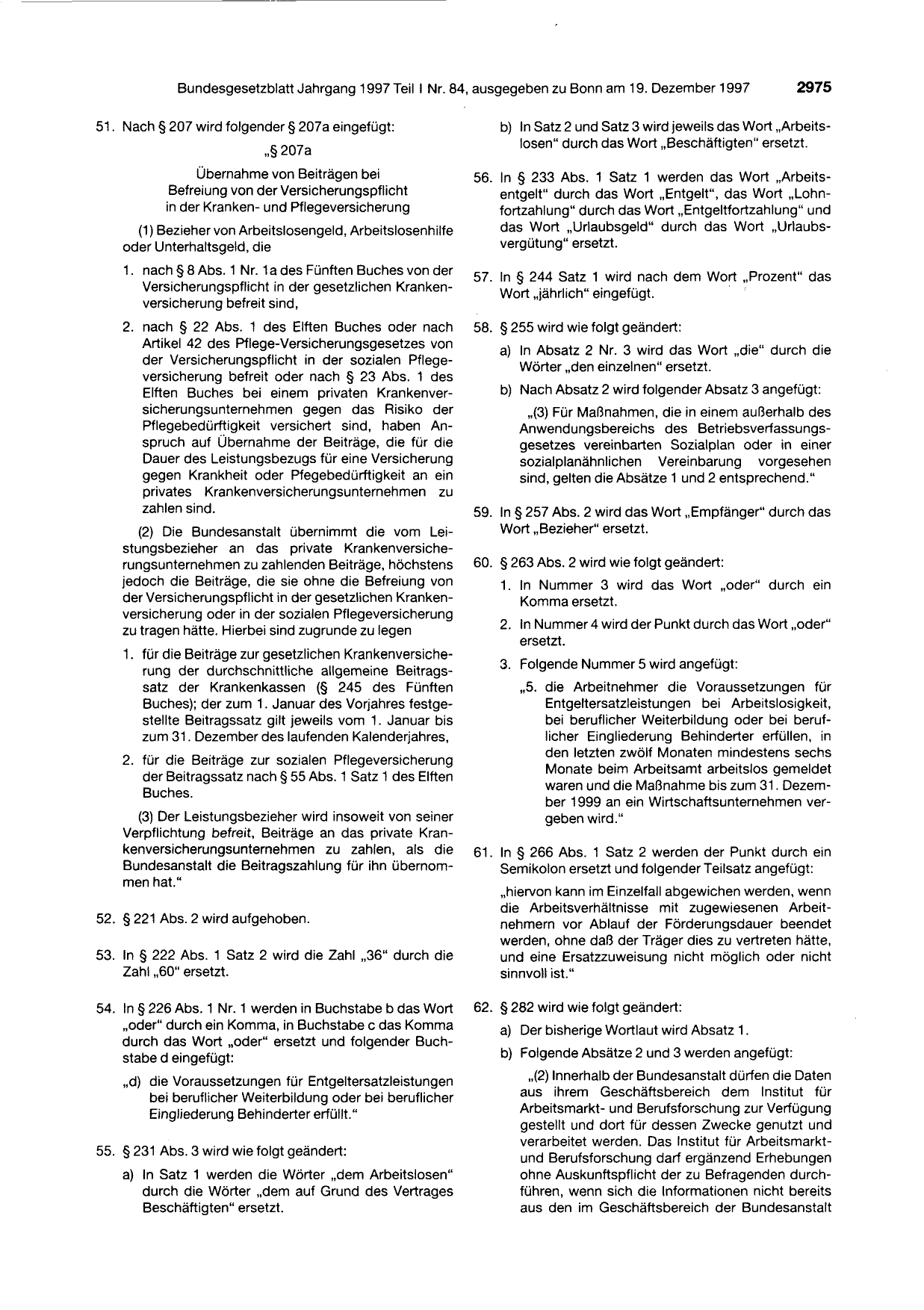 BGBl. 1997, Seite 2975 — Originalseite als Abbildung