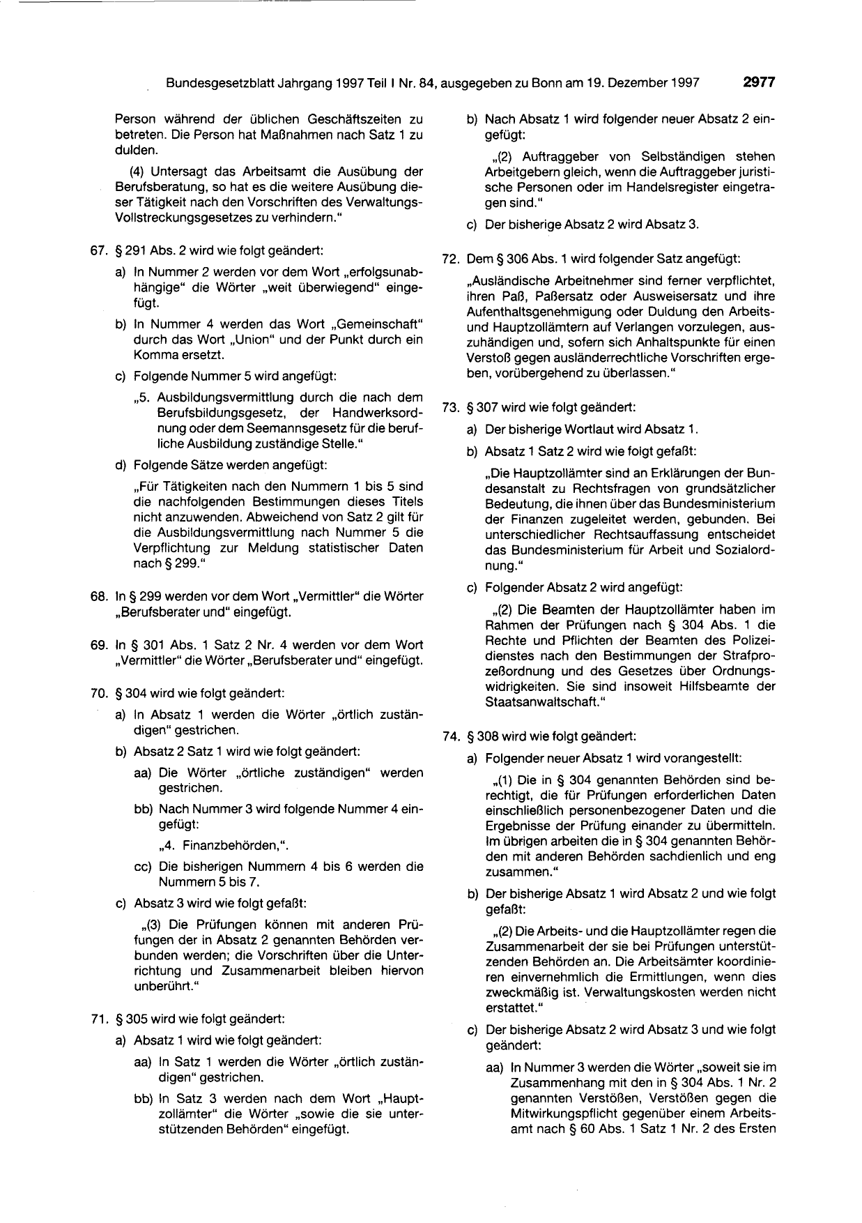 BGBl. 1997, Seite 2977 — Originalseite als Abbildung
