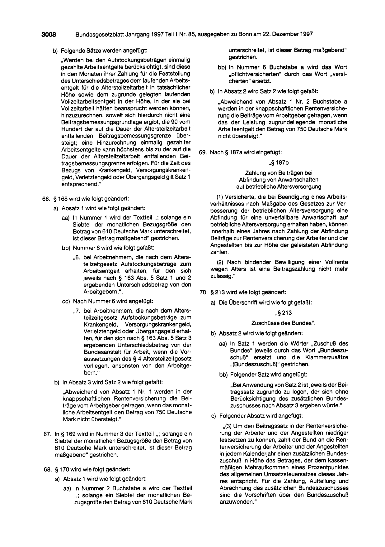 BGBl. 1997, Seite 3008 — Originalseite als Abbildung