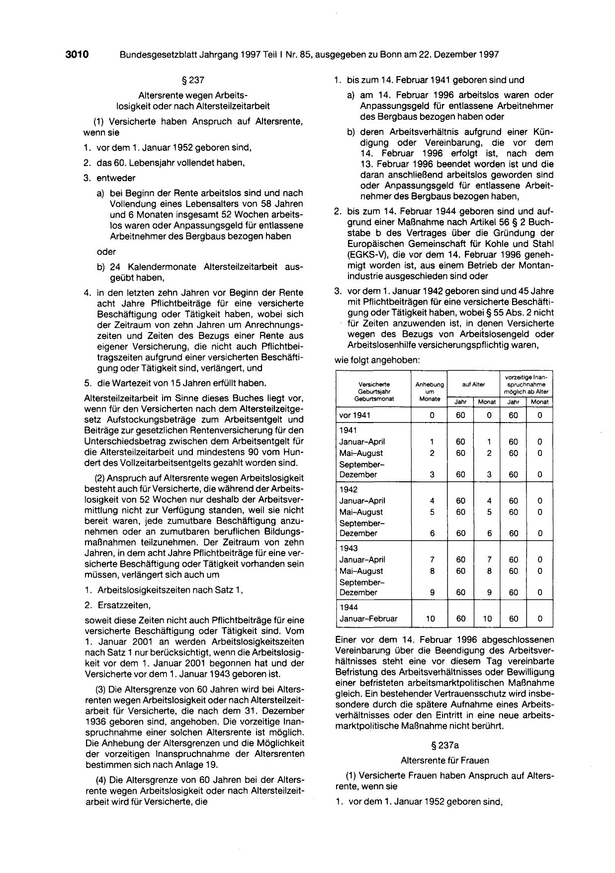 BGBl. 1997, Seite 3010 — Originalseite als Abbildung