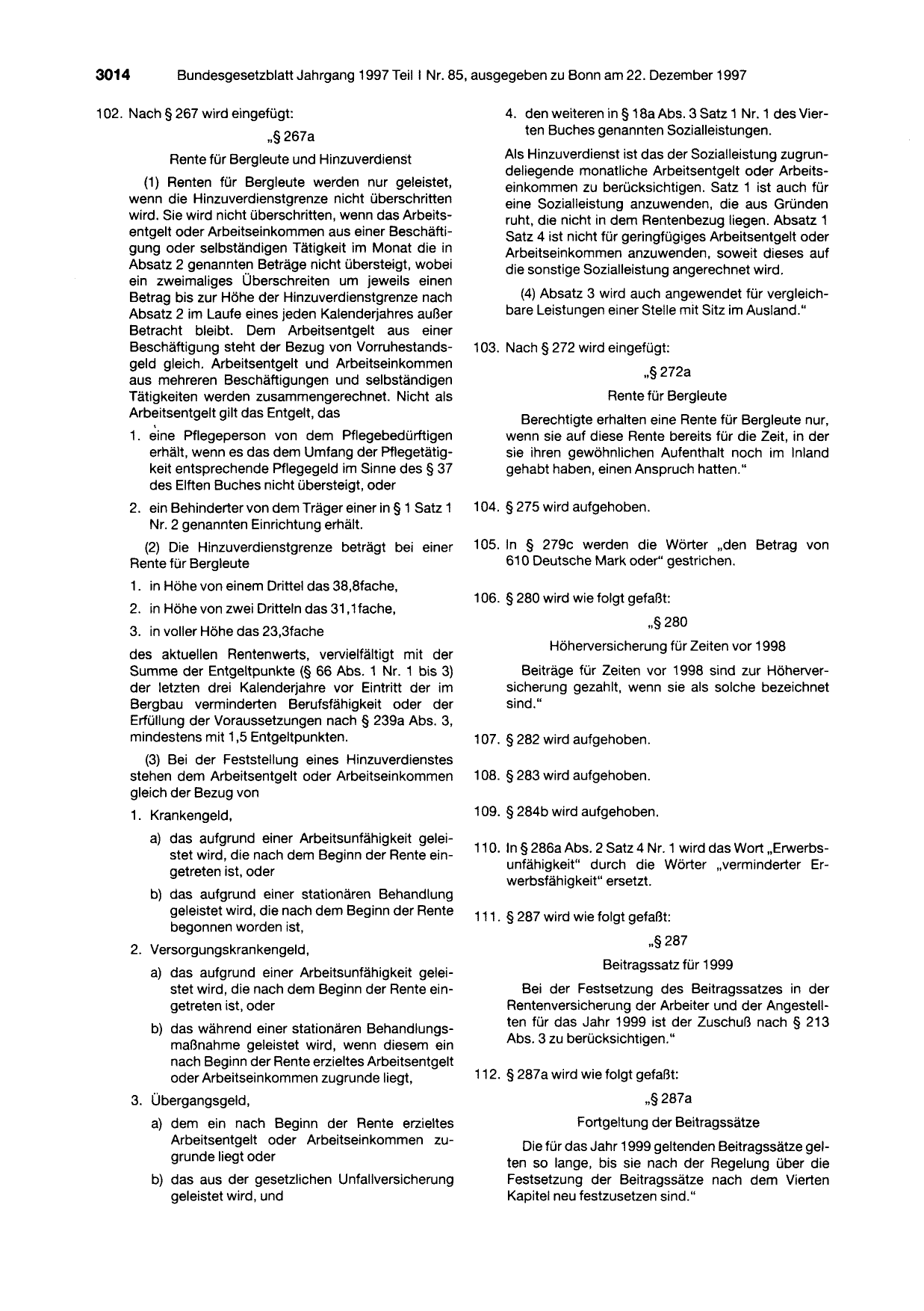 BGBl. 1997, Seite 3014 — Originalseite als Abbildung