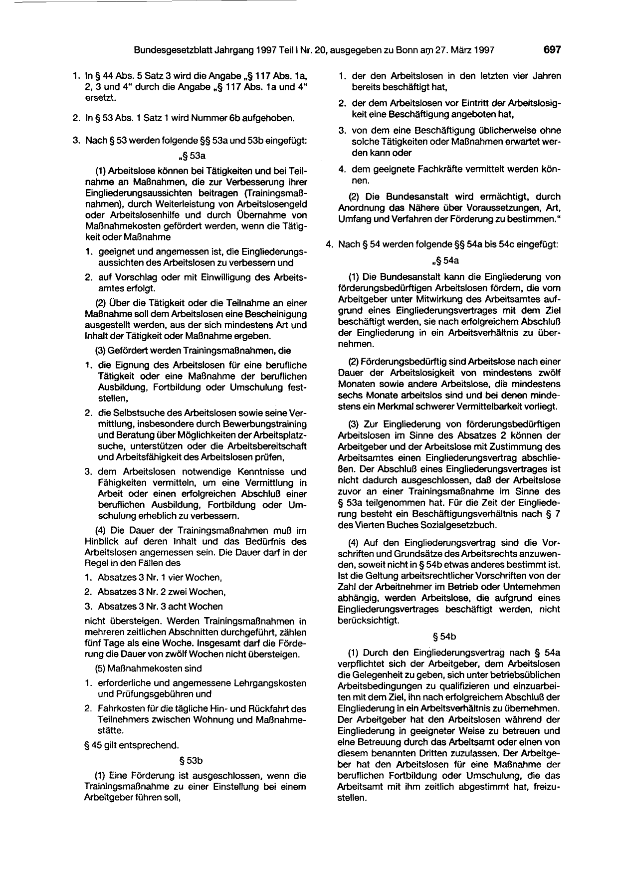 BGBl. 1997, Seite 697 — Originalseite als Abbildung