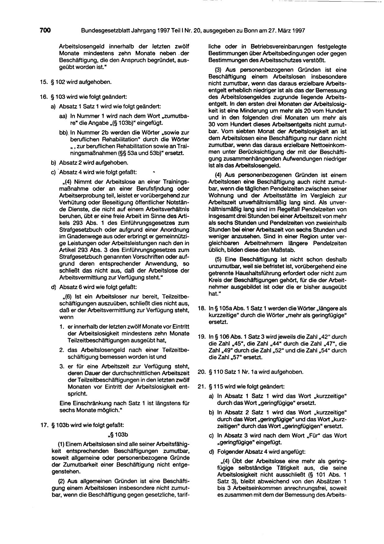 BGBl. 1997, Seite 700 — Originalseite als Abbildung