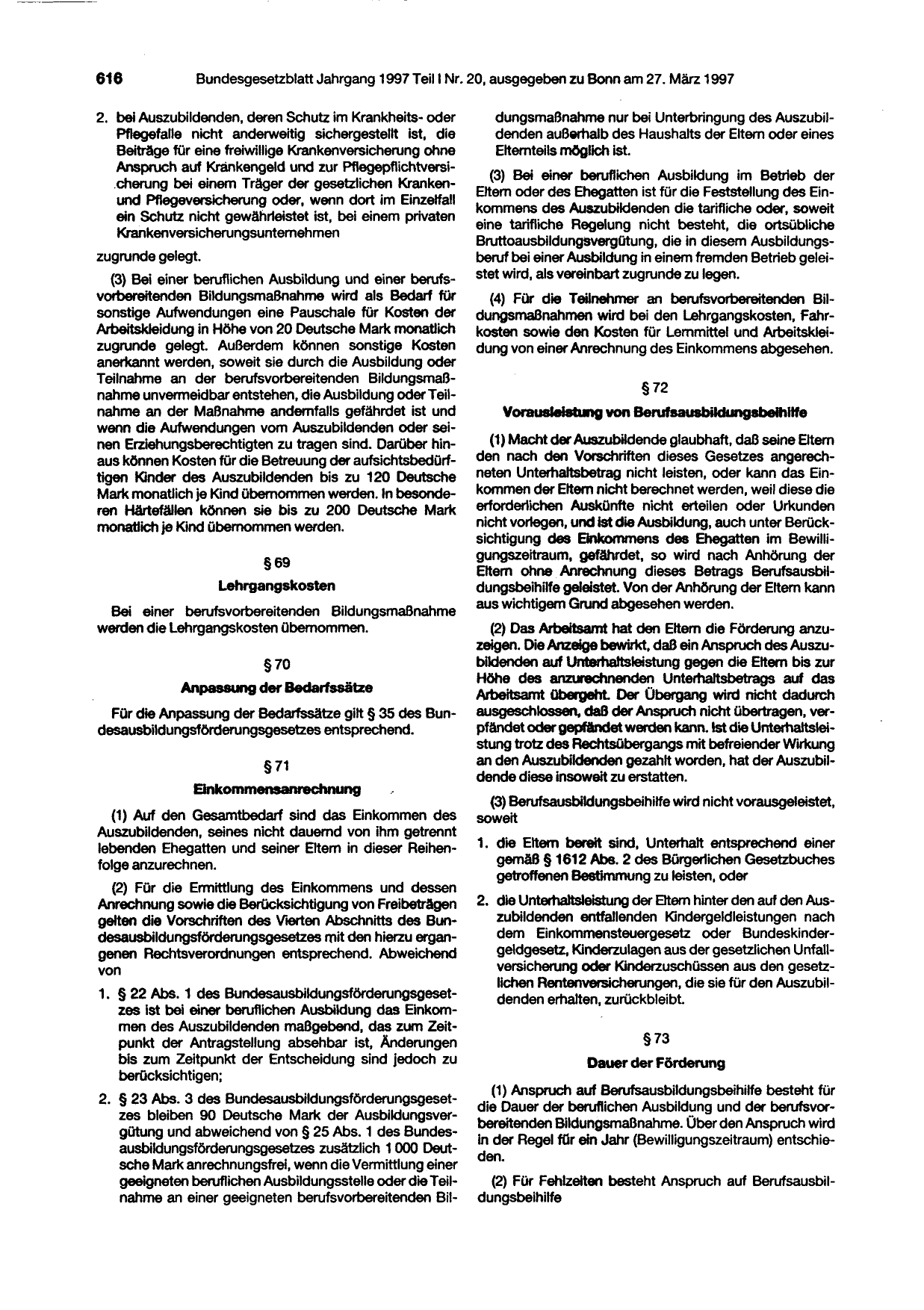 BGBl. 1997, Seite 618 — Originalseite als Abbildung