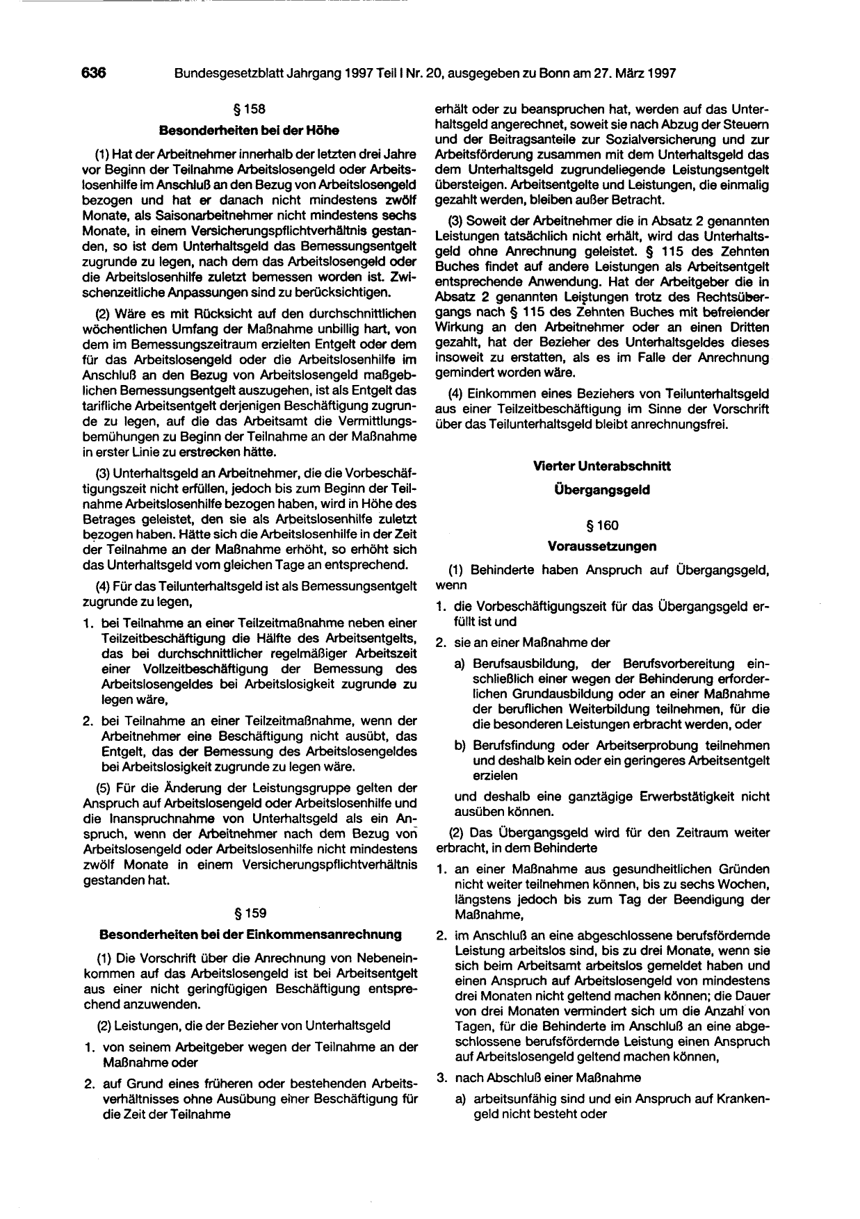 BGBl. 1997, Seite 636 — Originalseite als Abbildung