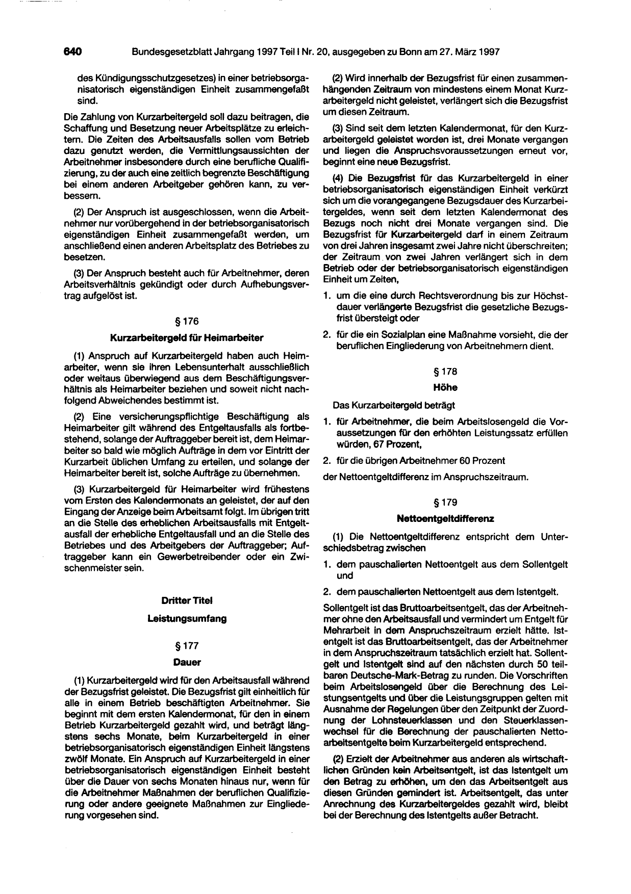BGBl. 1997, Seite 840 — Originalseite als Abbildung