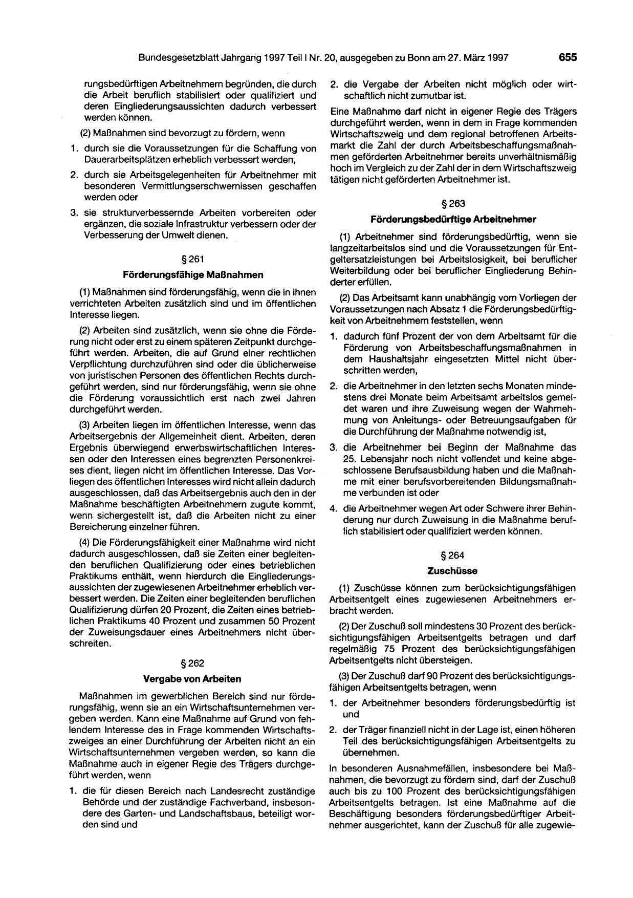 BGBl. 1997, Seite 655 — Originalseite als Abbildung