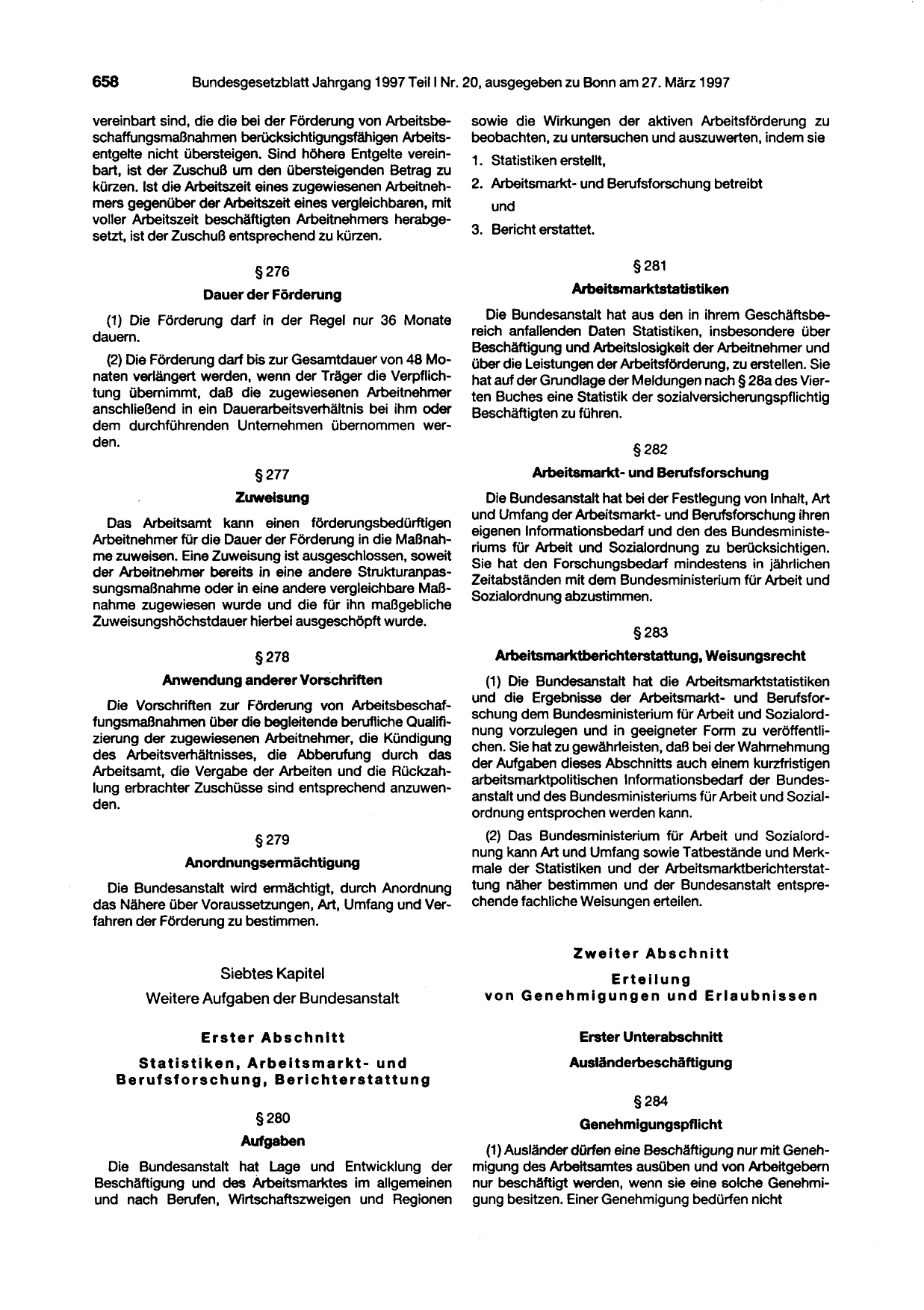 BGBl. 1997, Seite 658 — Originalseite als Abbildung