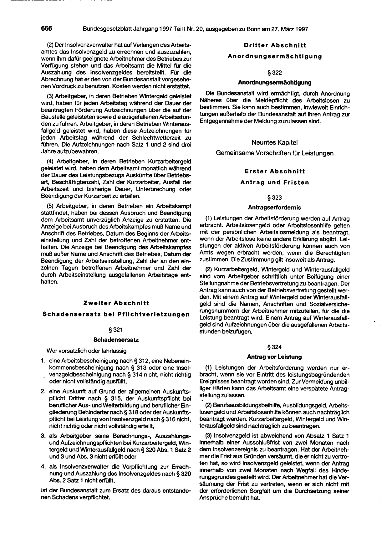BGBl. 1997, Seite 666 — Originalseite als Abbildung