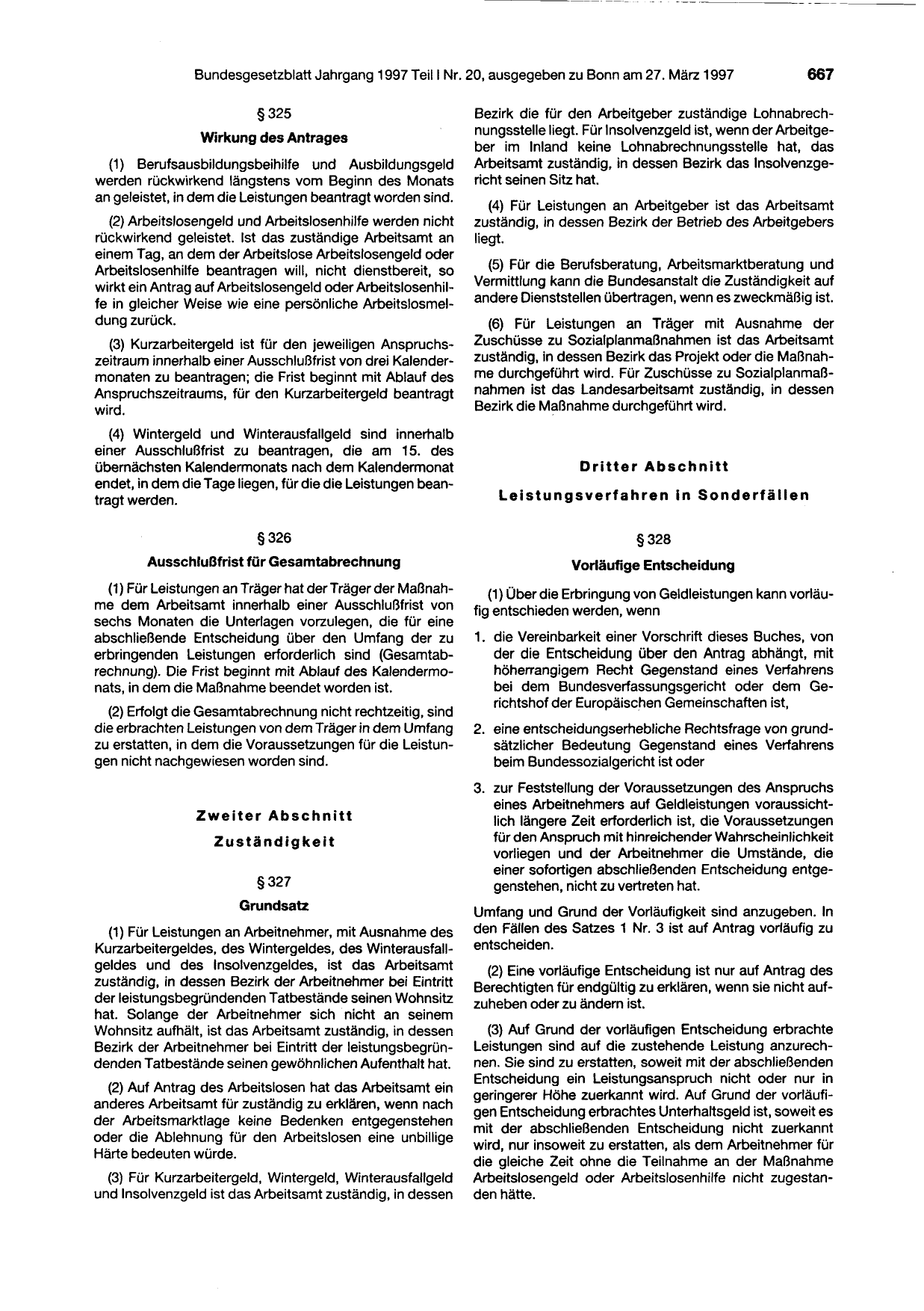 BGBl. 1997, Seite 667 — Originalseite als Abbildung