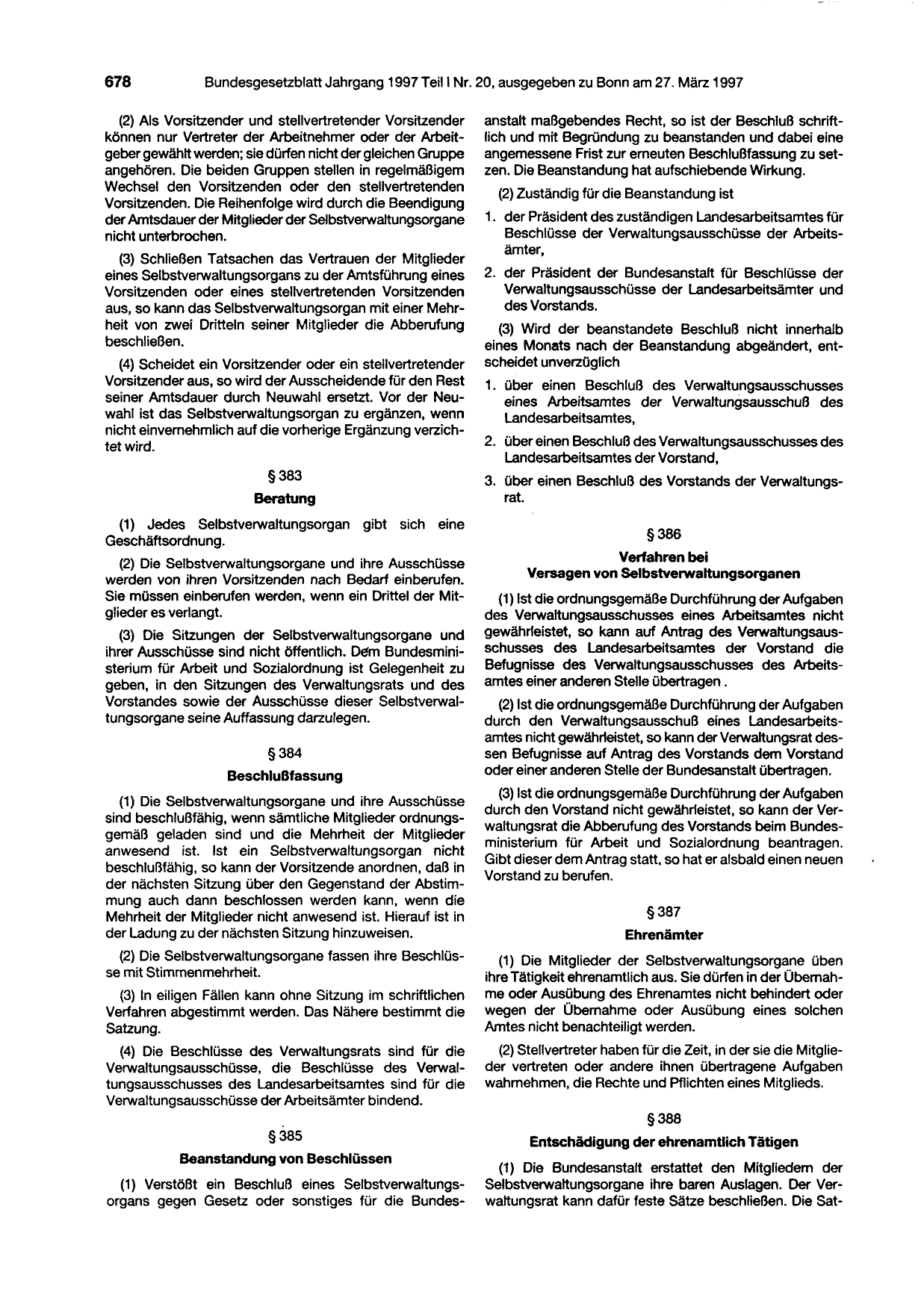 BGBl. 1997, Seite 678 — Originalseite als Abbildung