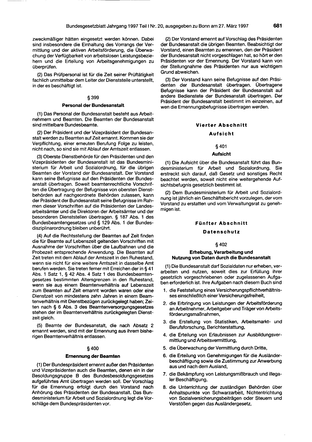 BGBl. 1997, Seite 681 — Originalseite als Abbildung