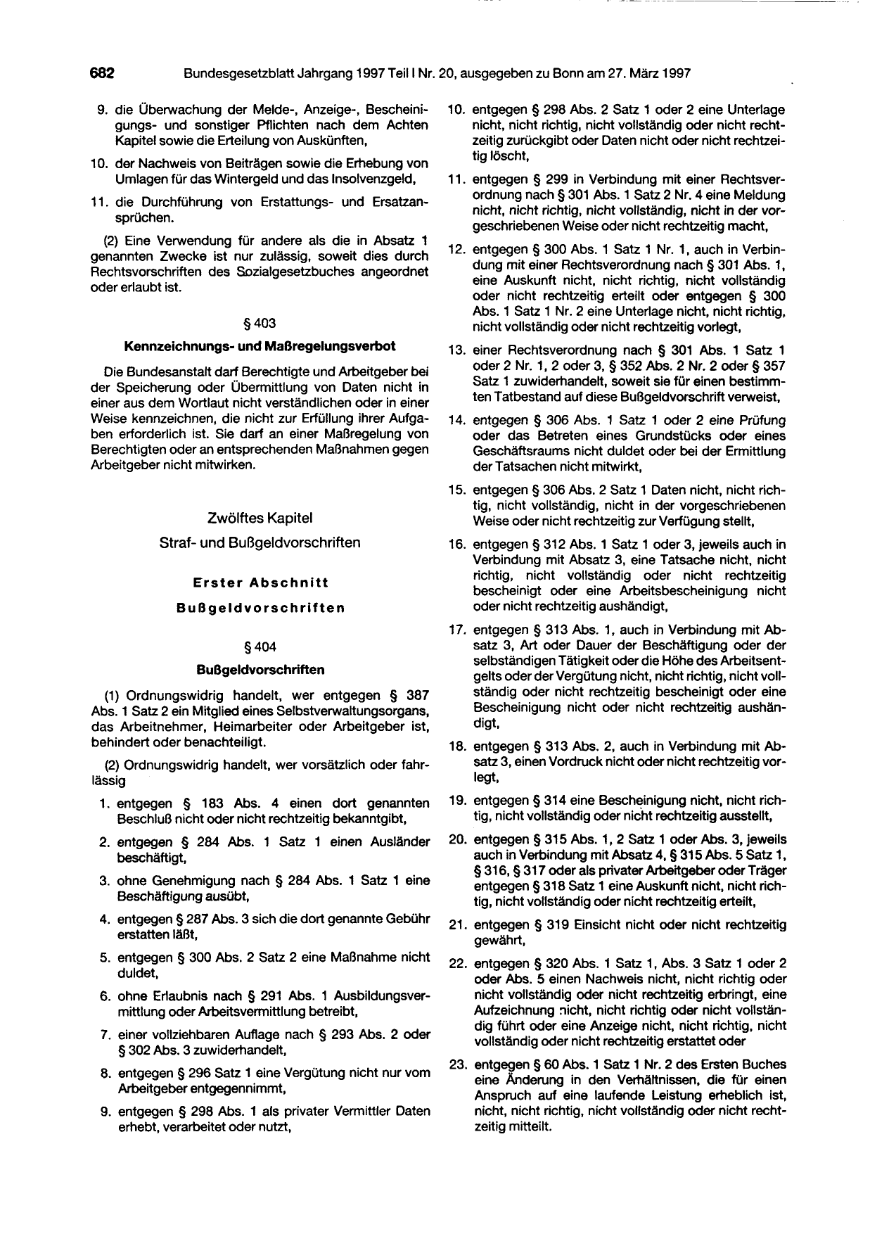 BGBl. 1997, Seite 682 — Originalseite als Abbildung