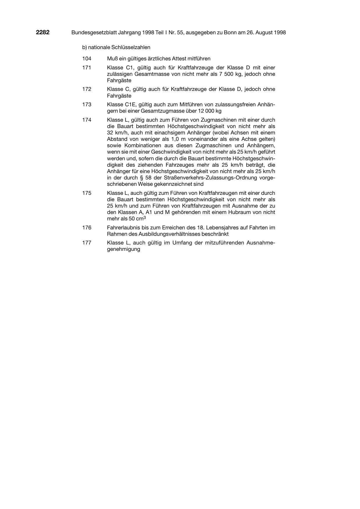 BGBl. 1998, Seite 2282 — Originalseite als Abbildung