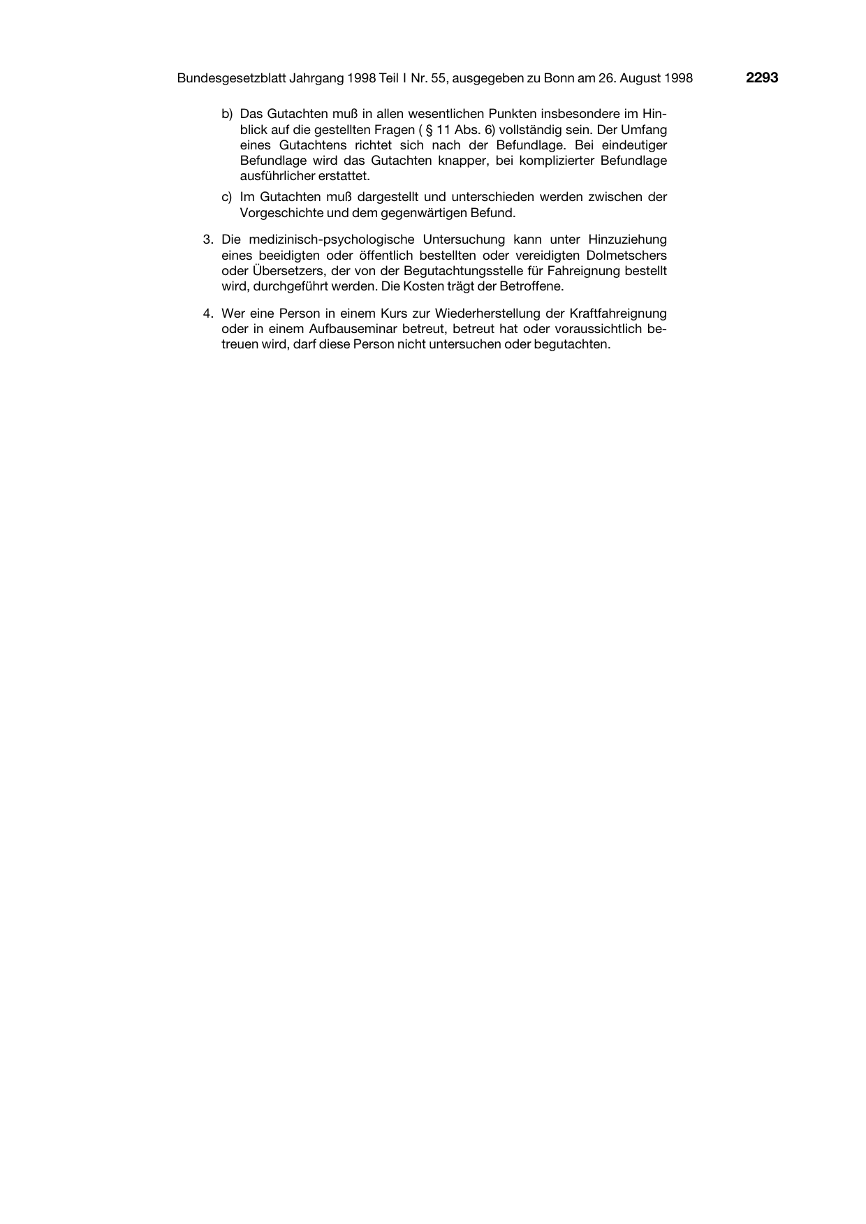BGBl. 1998, Seite 2293 — Originalseite als Abbildung