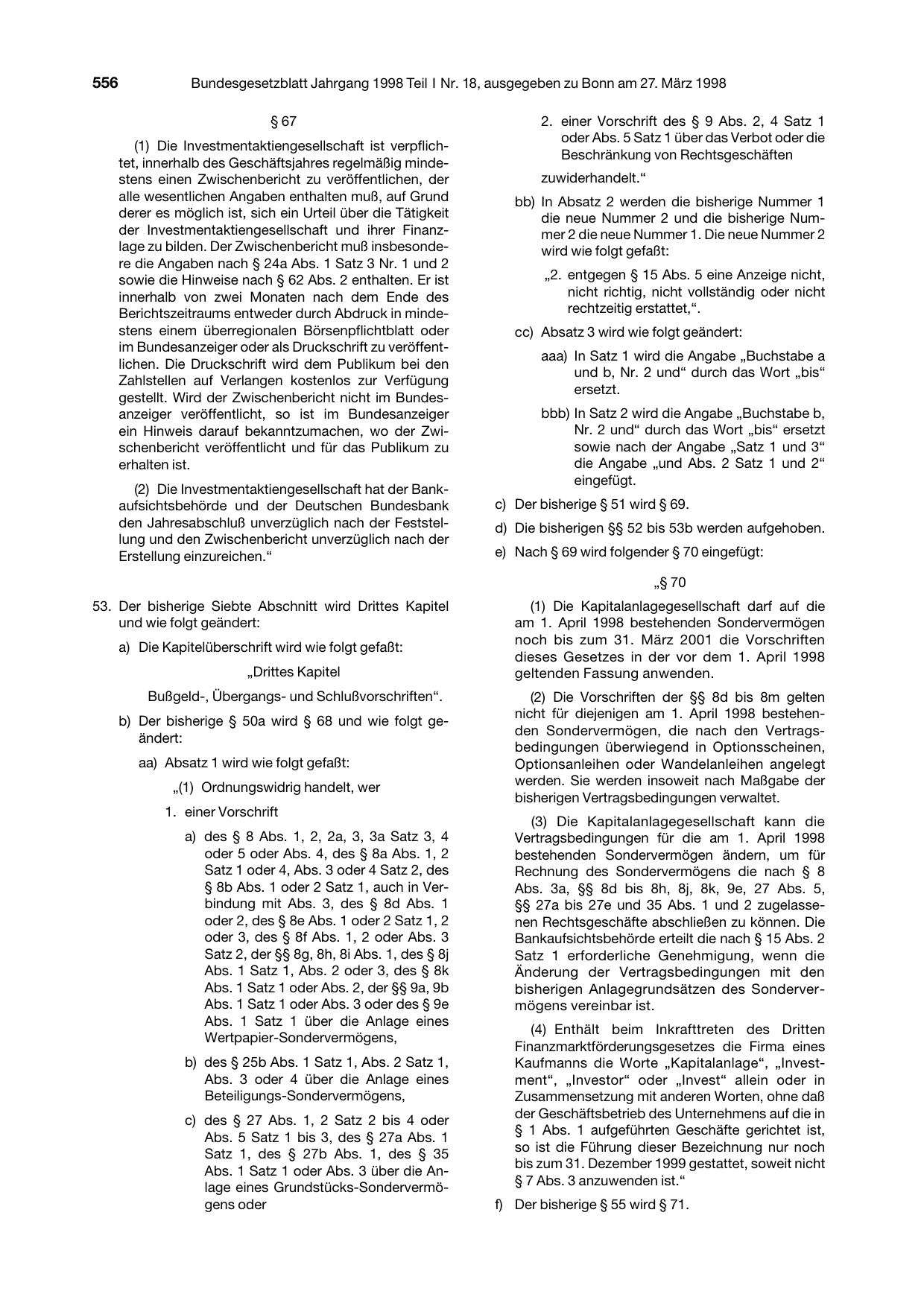 BGBl. 1998, Seite 556 — Originalseite als Abbildung