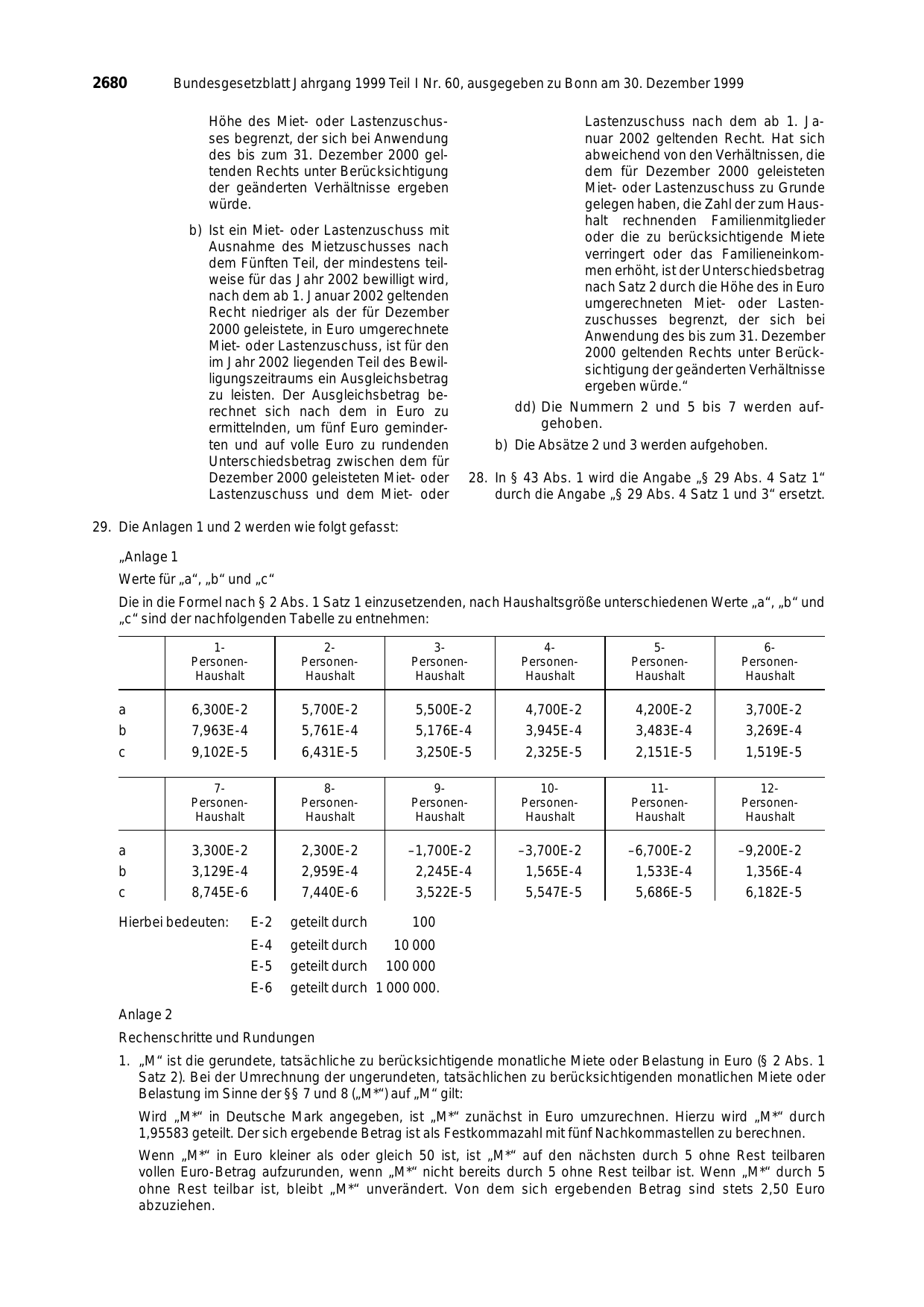 BGBl. 1999, Seite 2680 — Originalseite als Abbildung