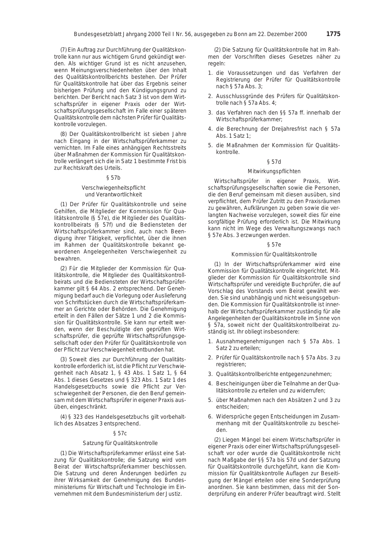 BGBl. 2000, Seite 1775 — Originalseite als Abbildung