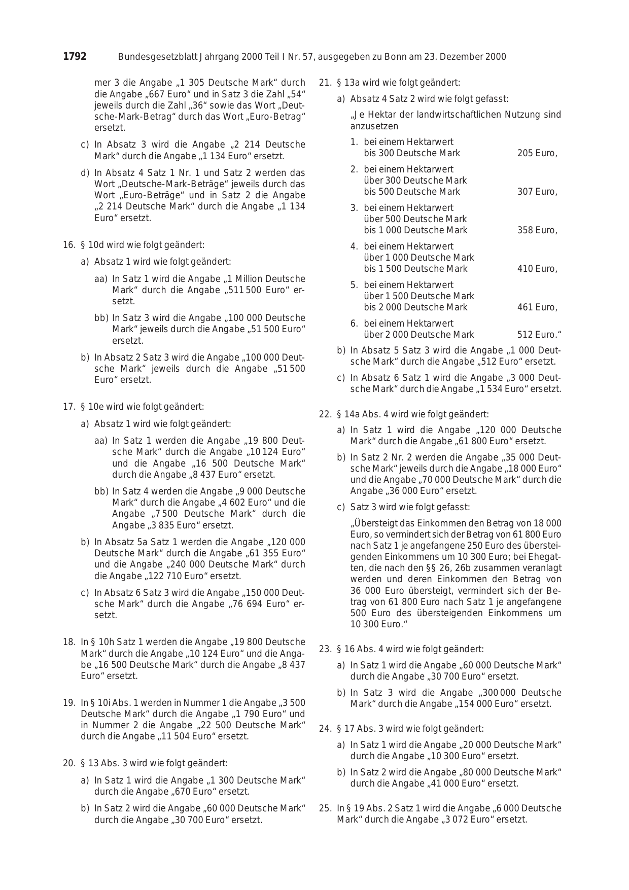 BGBl. 2000, Seite 1792 — Originalseite als Abbildung