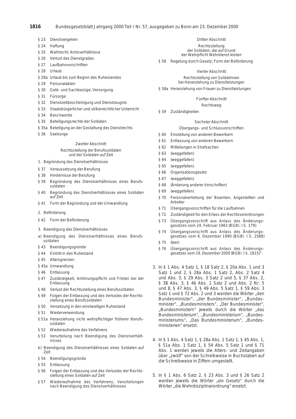 BGBl. 2000, Seite 1816 — Originalseite als Abbildung