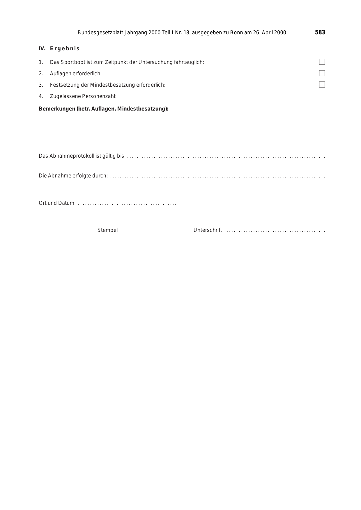 BGBl. 2000, Seite 583 — Originalseite als Abbildung