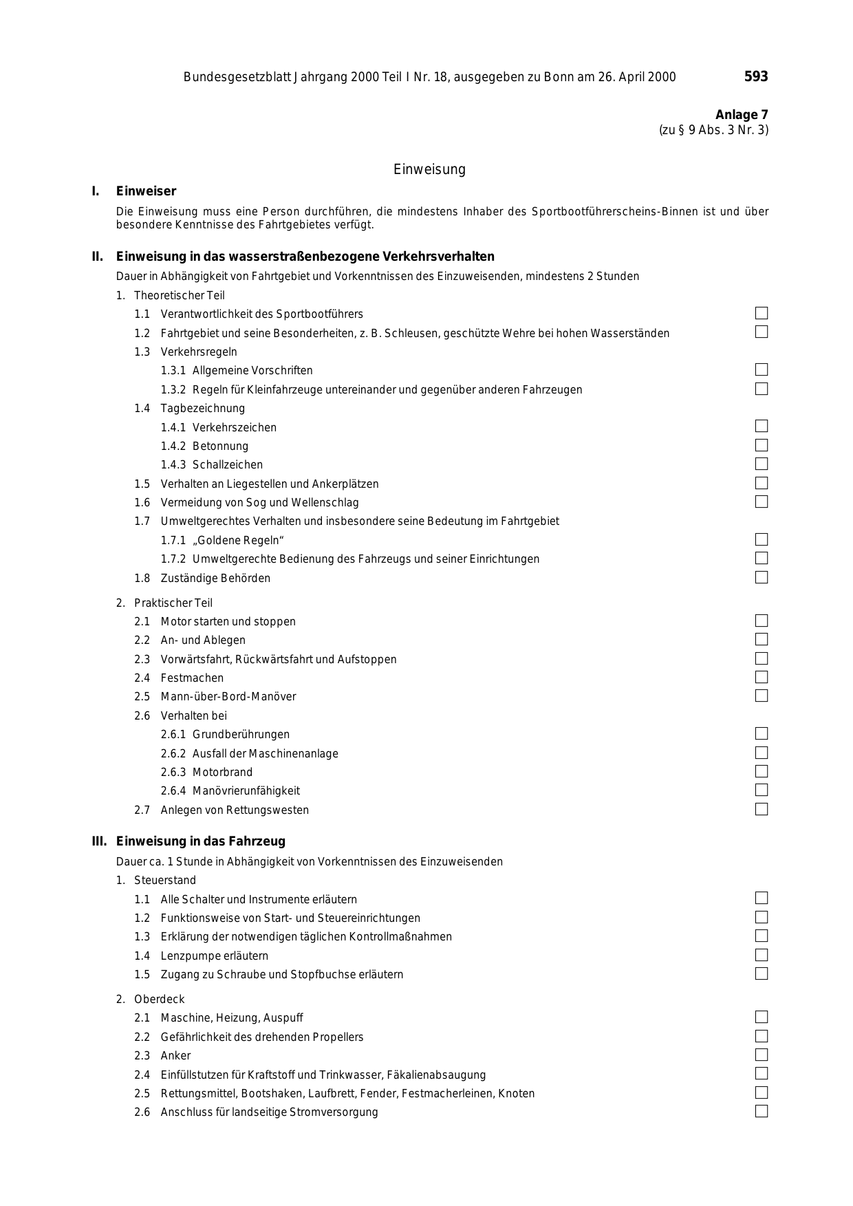 BGBl. 2000, Seite 593 — Originalseite als Abbildung
