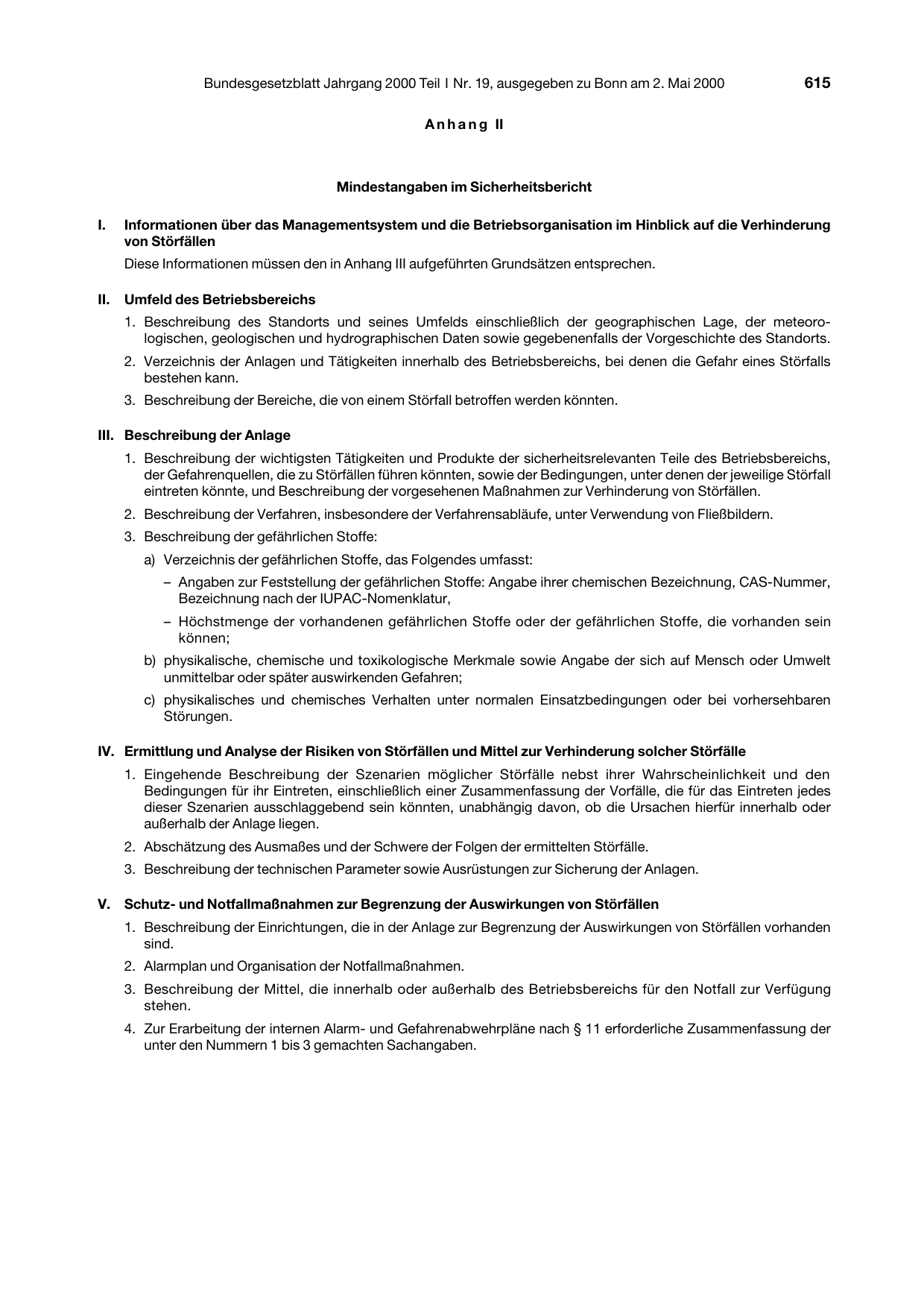 BGBl. 2000, Seite 615 — Originalseite als Abbildung