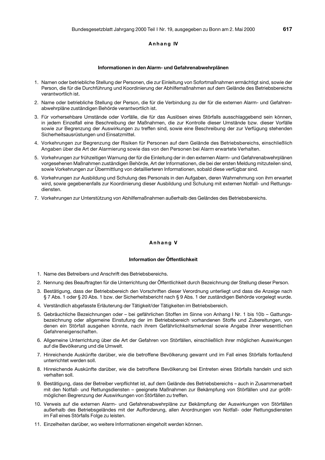 BGBl. 2000, Seite 617 — Originalseite als Abbildung