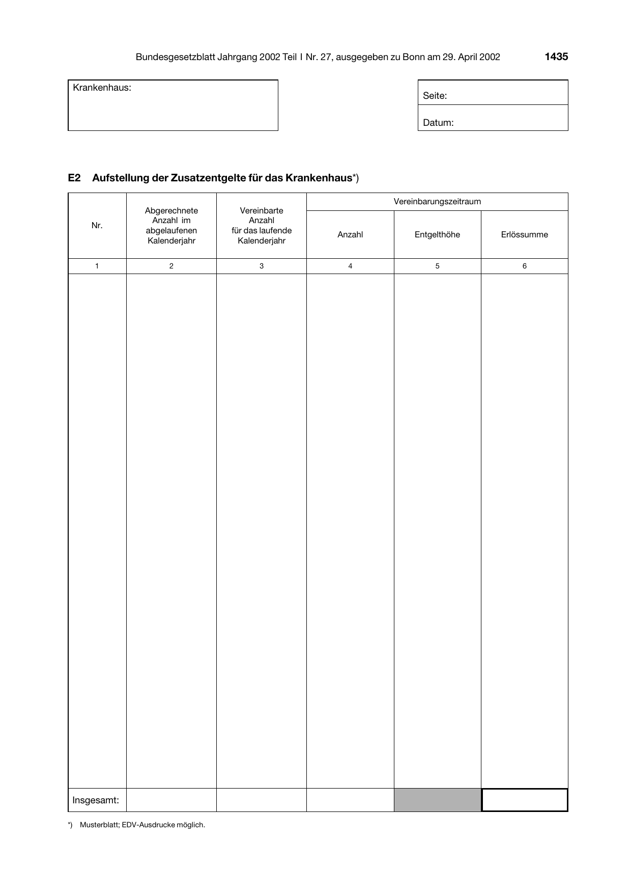 BGBl. 2002, Seite 1435 — Originalseite als Abbildung