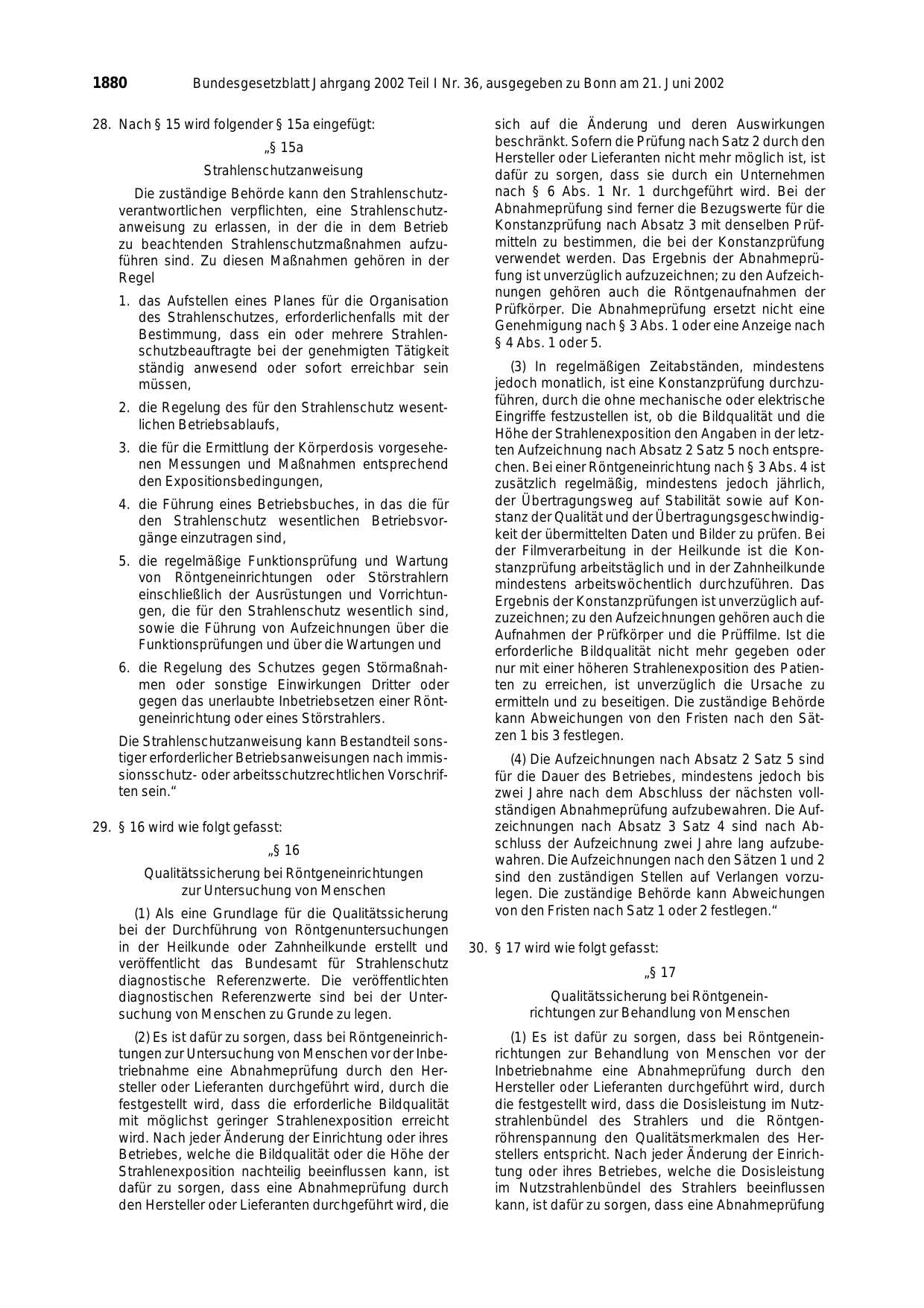 BGBl. 2002, Seite 1880 — Originalseite als Abbildung