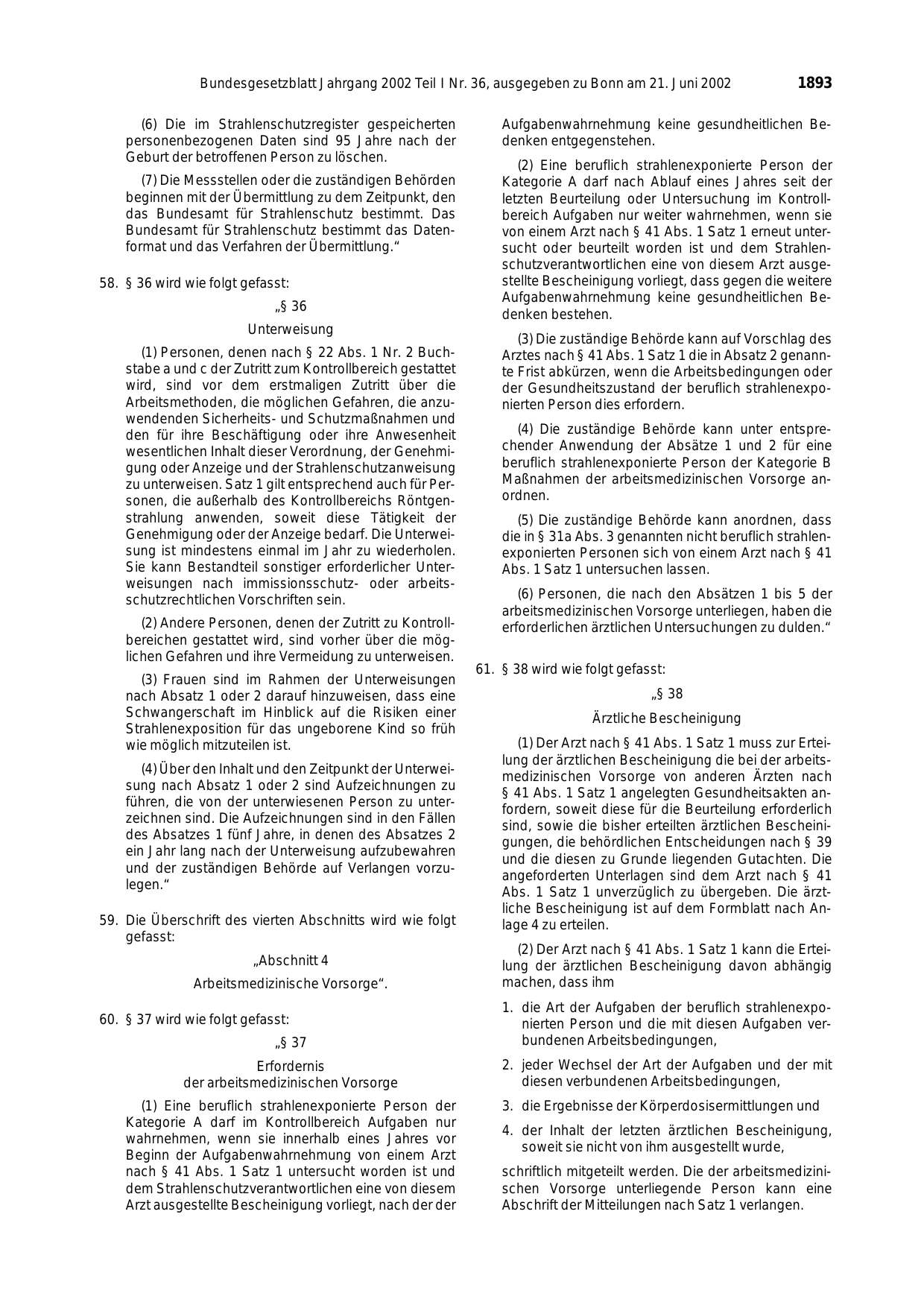 BGBl. 2002, Seite 1893 — Originalseite als Abbildung