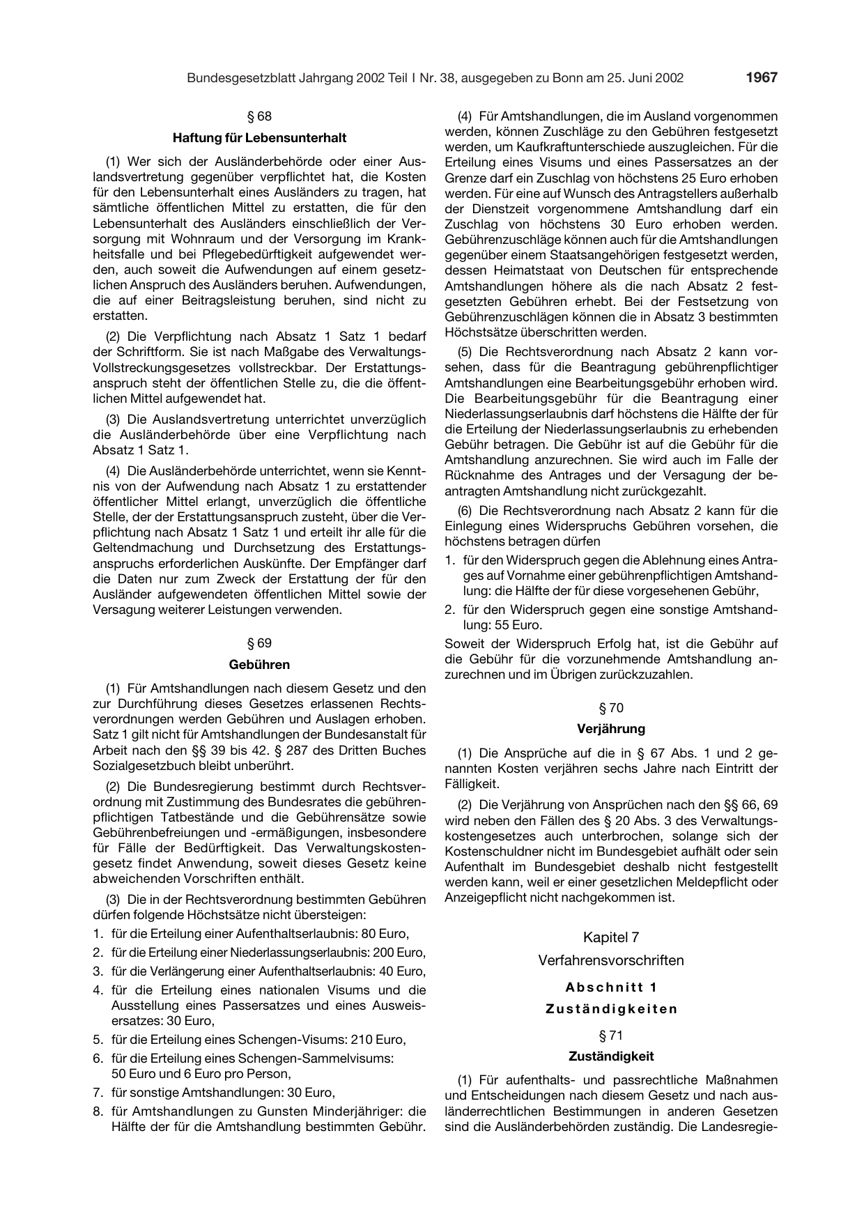 BGBl. 2002, Seite 1967 — Originalseite als Abbildung