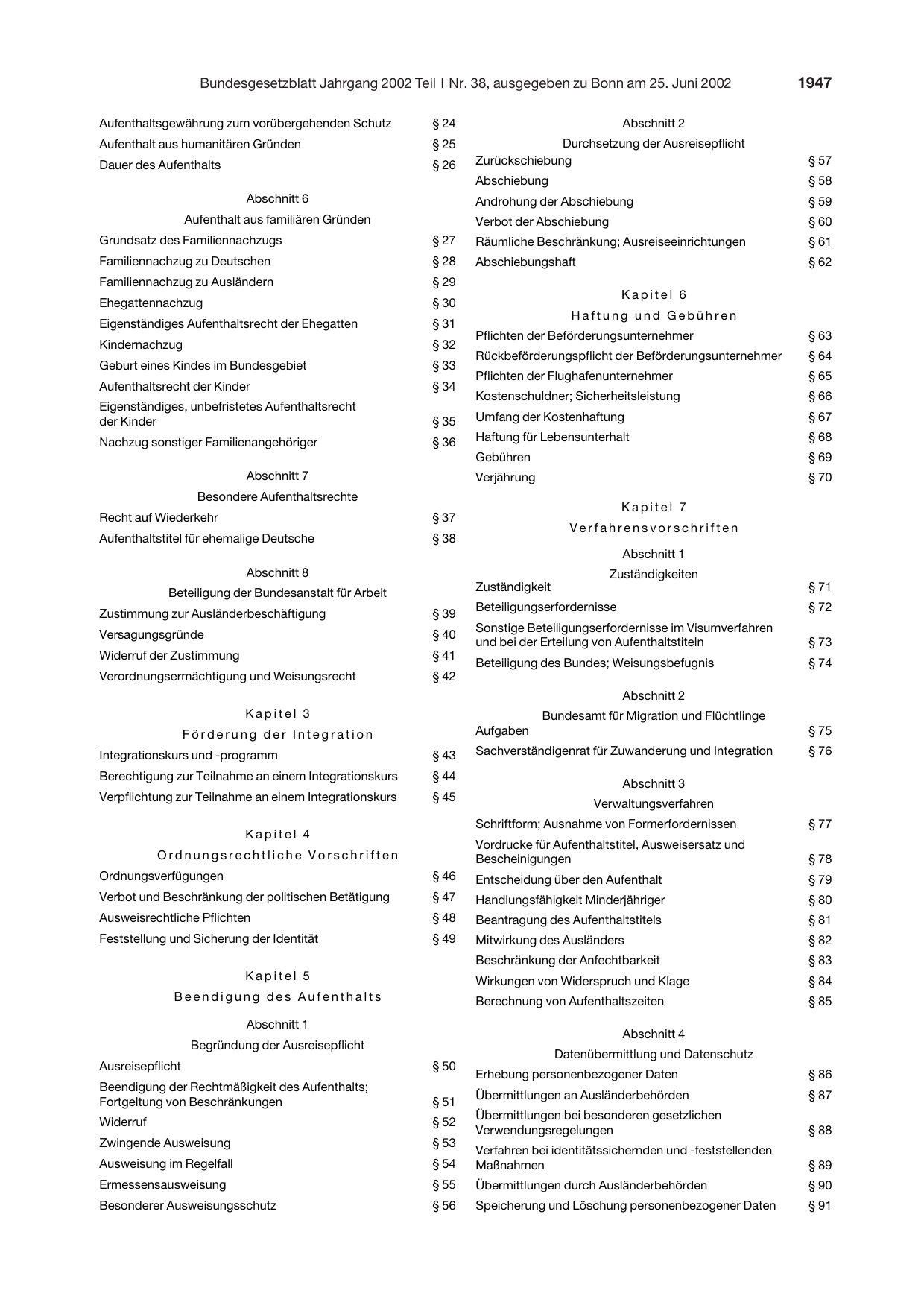 BGBl. 2002, Seite 1947 — Originalseite als Abbildung