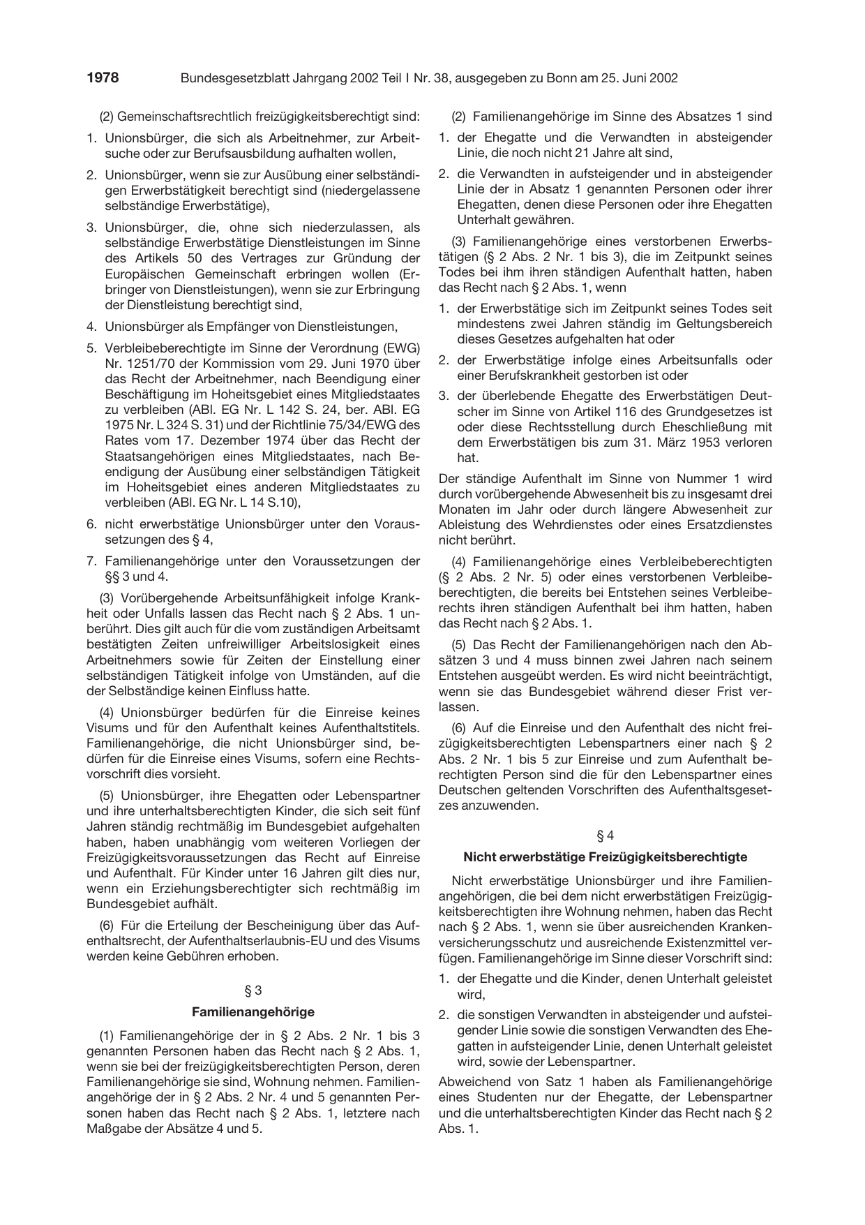 BGBl. 2002, Seite 1978 — Originalseite als Abbildung
