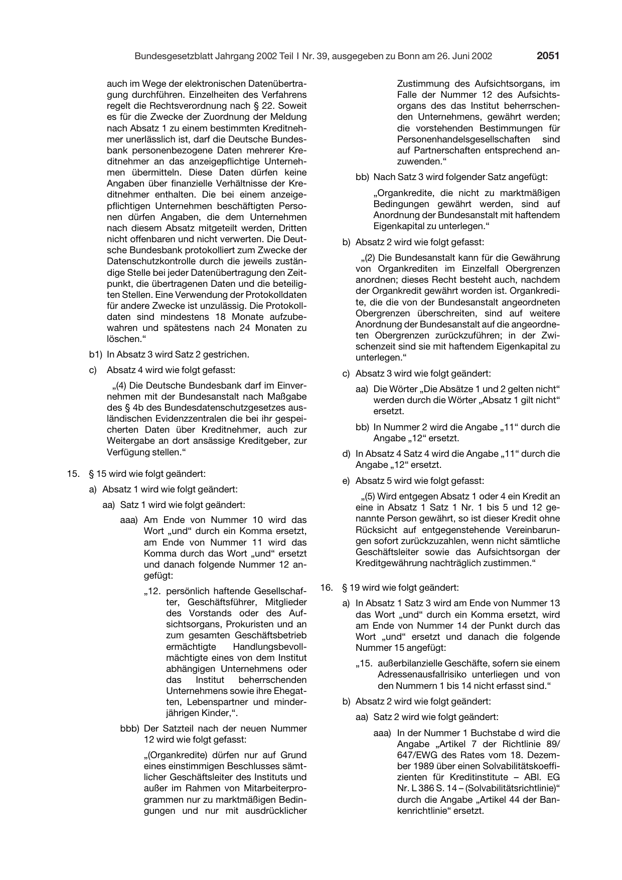 BGBl. 2002, Seite 2051 — Originalseite als Abbildung