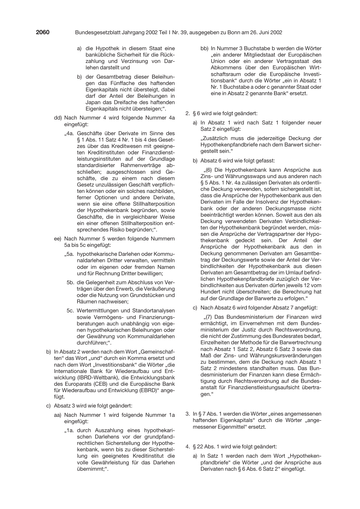 BGBl. 2002, Seite 2060 — Originalseite als Abbildung