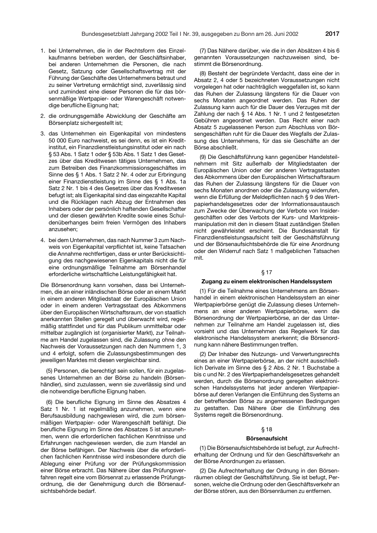 BGBl. 2002, Seite 2017 — Originalseite als Abbildung
