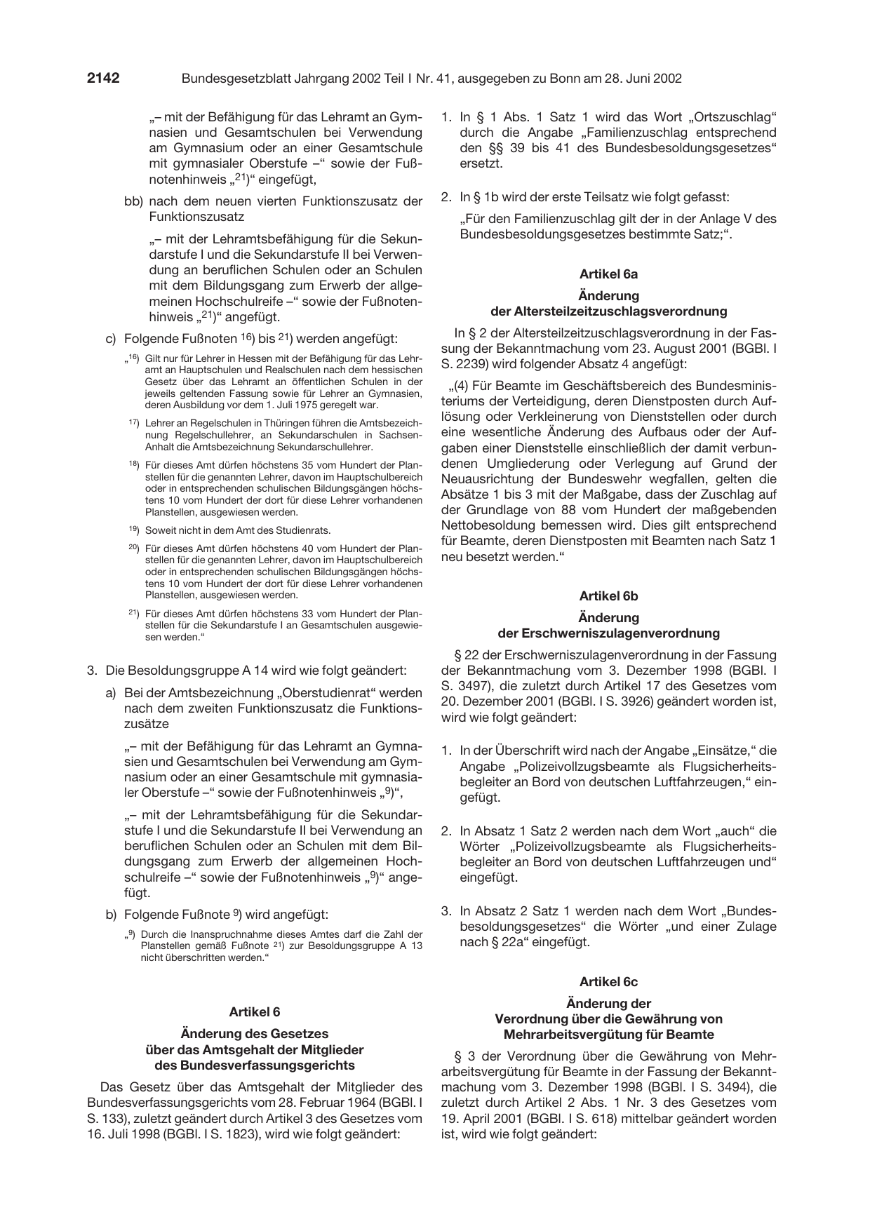 BGBl. 2002, Seite 2142 — Originalseite als Abbildung