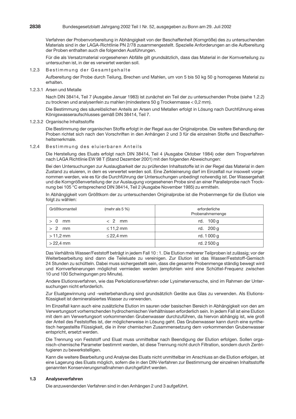 BGBl. 2002, Seite 2838 — Originalseite als Abbildung