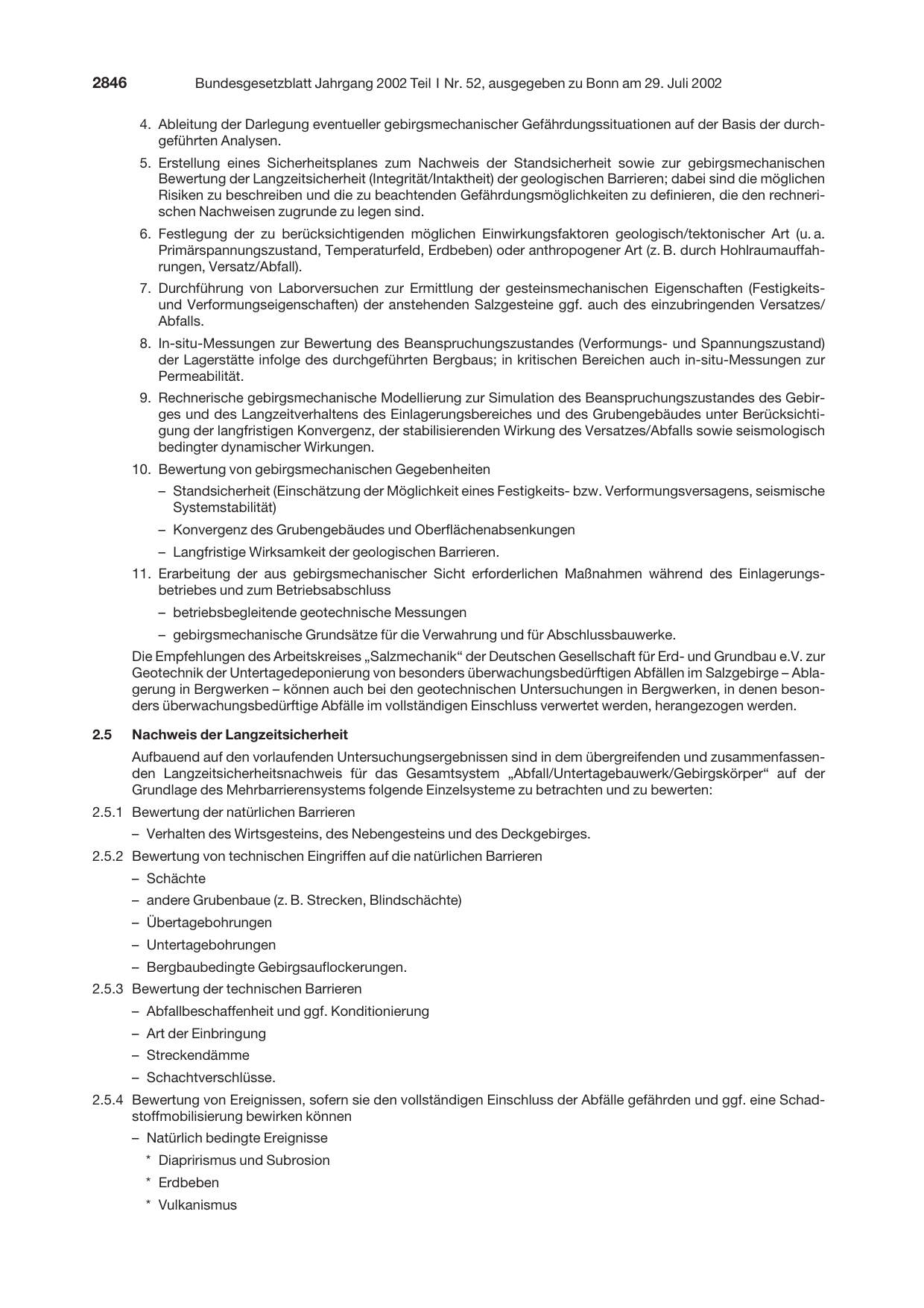 BGBl. 2002, Seite 2846 — Originalseite als Abbildung