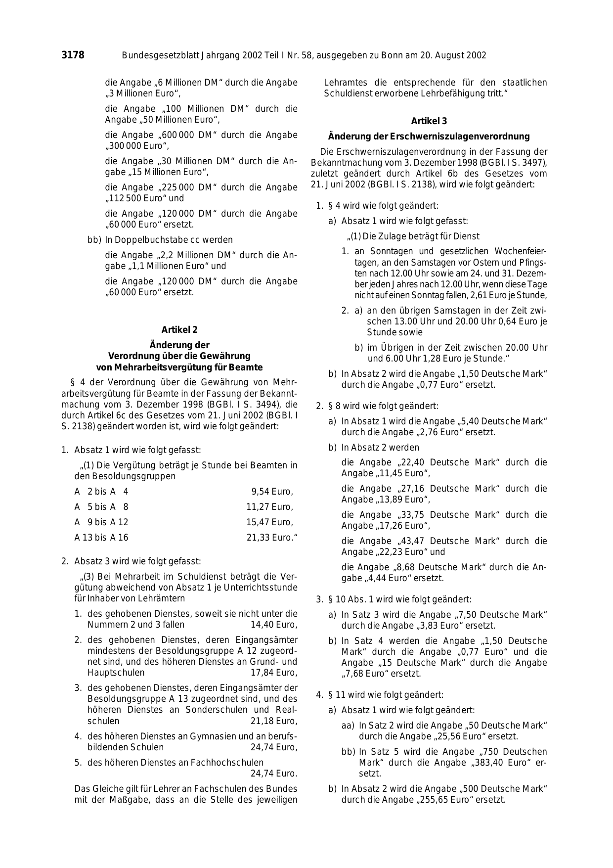 BGBl. 2002, Seite 3178 — Originalseite als Abbildung