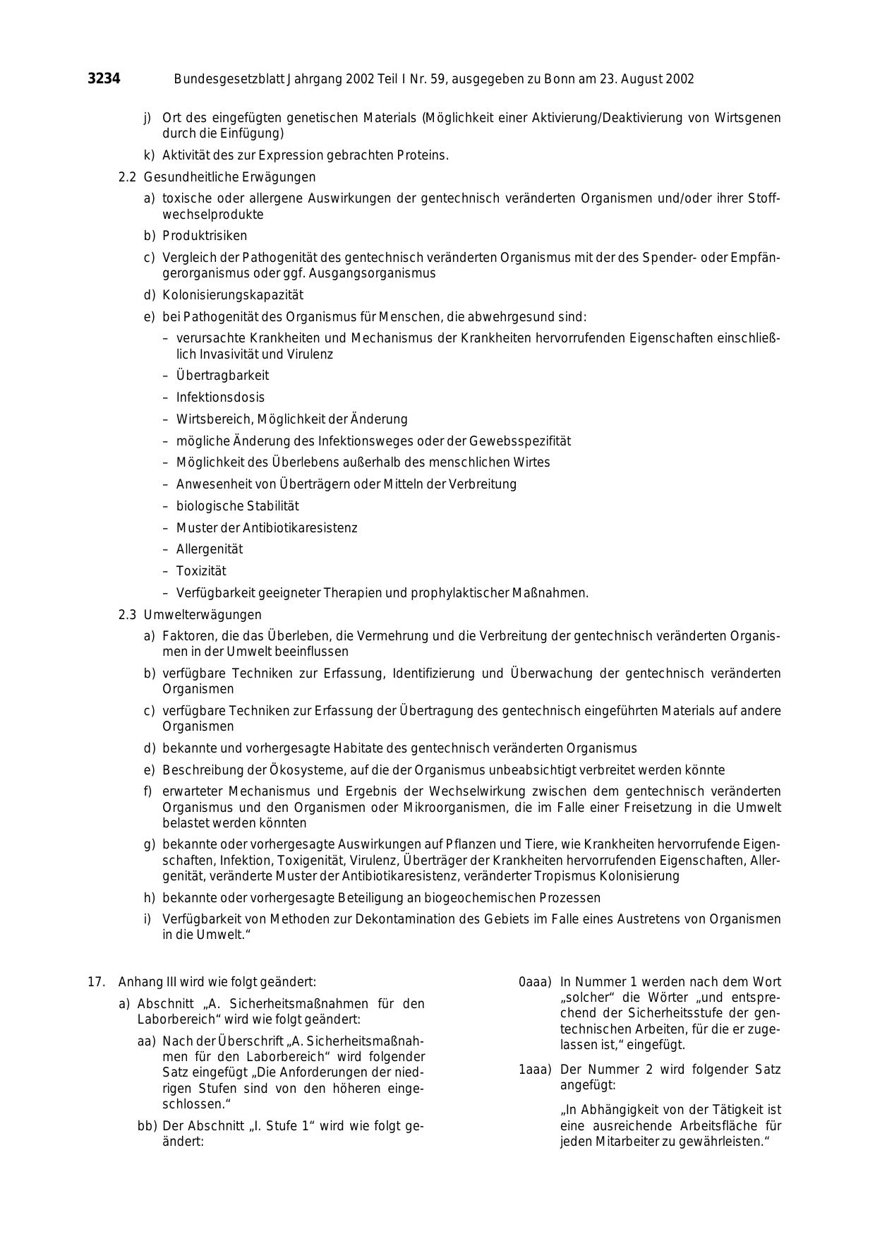 BGBl. 2002, Seite 3234 — Originalseite als Abbildung