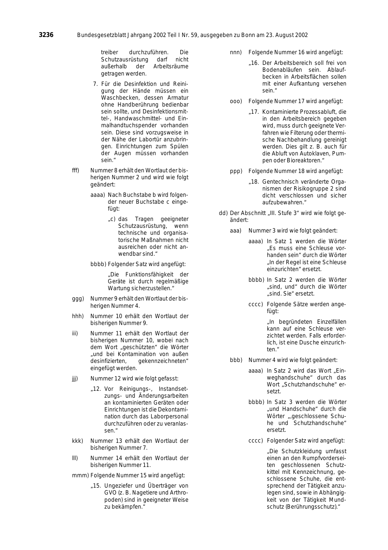BGBl. 2002, Seite 3236 — Originalseite als Abbildung